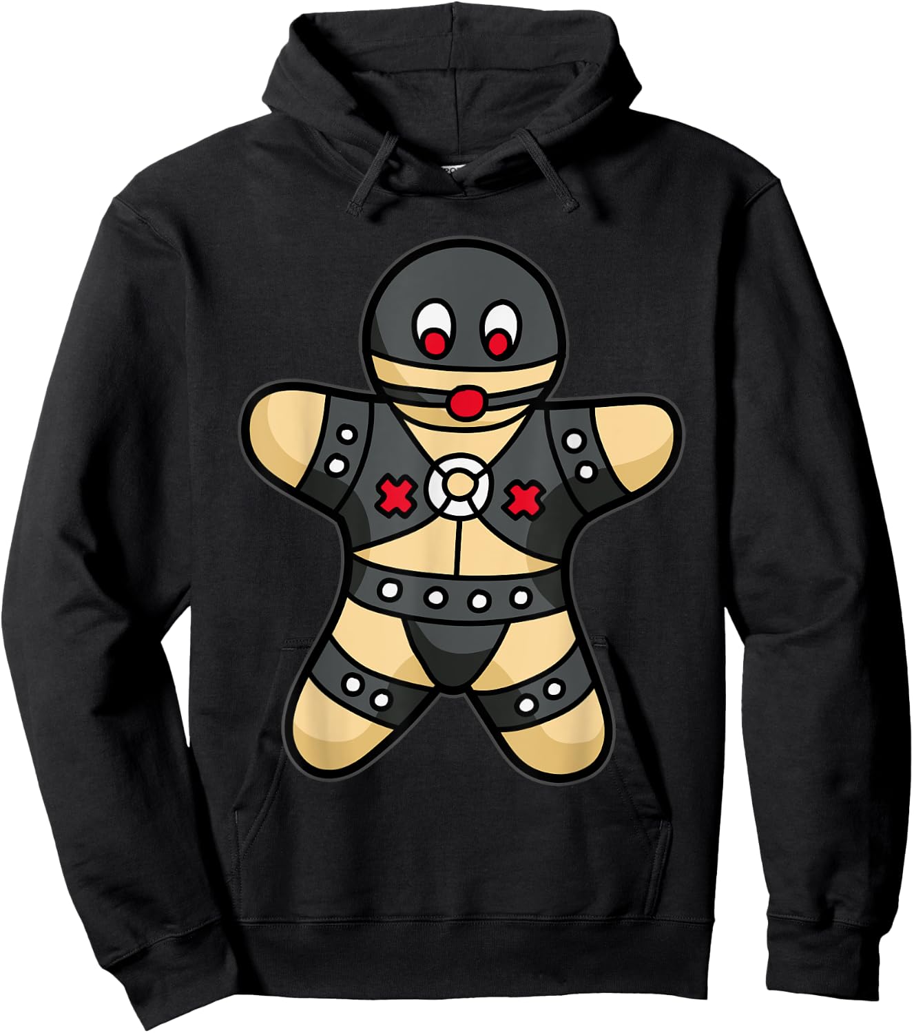 Kinky Gingerbread Man - BDSM & Bondage Humor Hoodie - Hoodie | Black