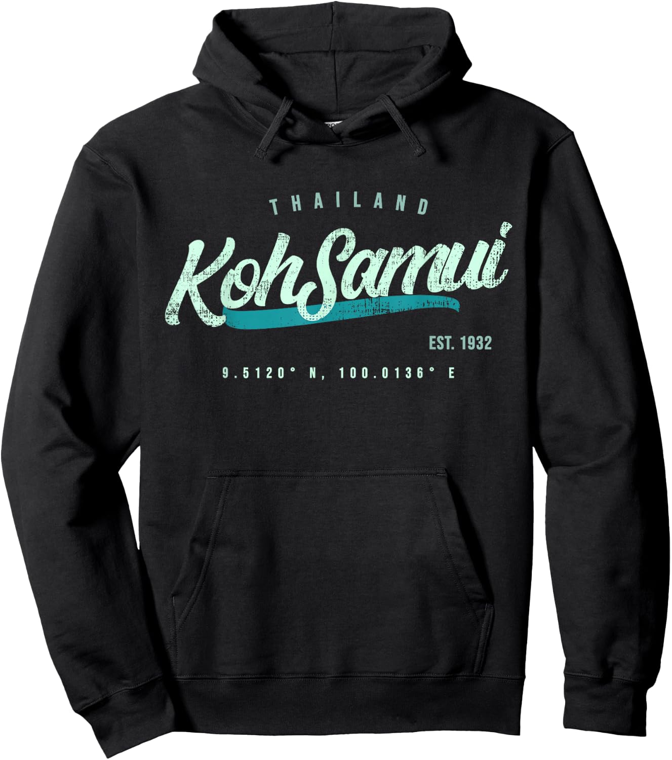 Ko Samui Thailand Retro Hoodie - Hoodie | Black