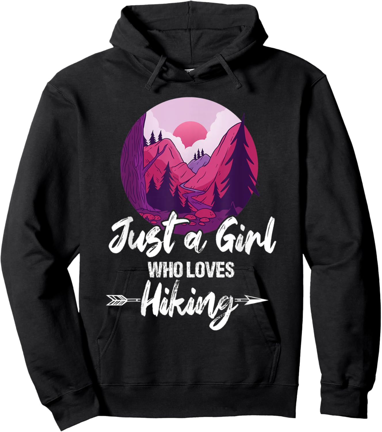 Just a girl who loves hiking Hoodie - Hoodie | Black