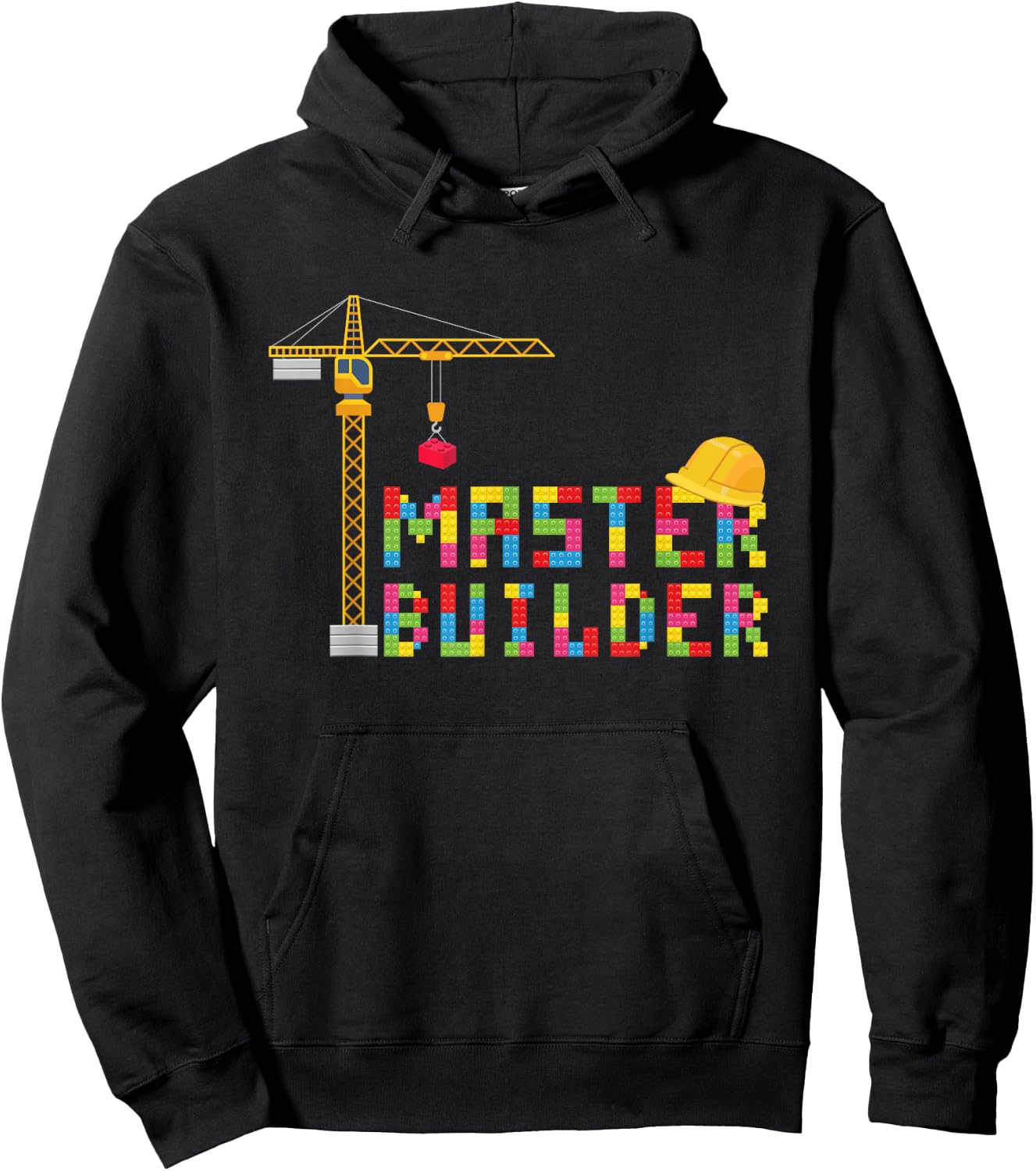 Master Builder Engineer Construction Building Bricks Blocks Hoodie - Hoodie | Black