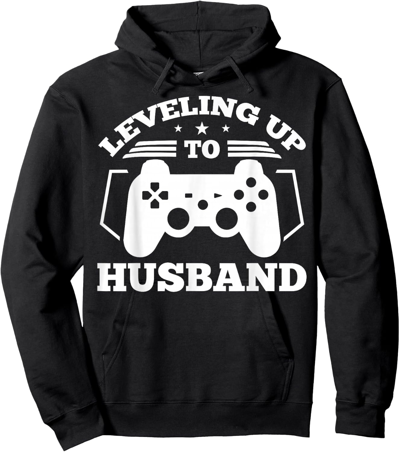 Gamer Engagement gift, Leveling Up To Husband design Hoodie - Hoodie | Black