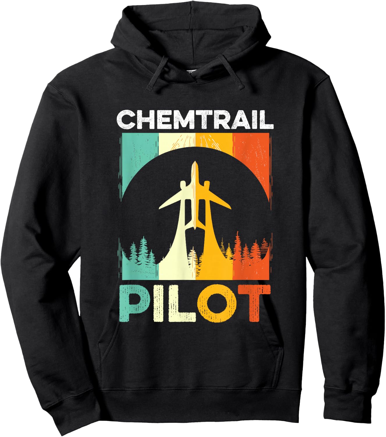 Chemtrail Pilot Funny Conspiracy Theorie Hoodie - Hoodie | Black