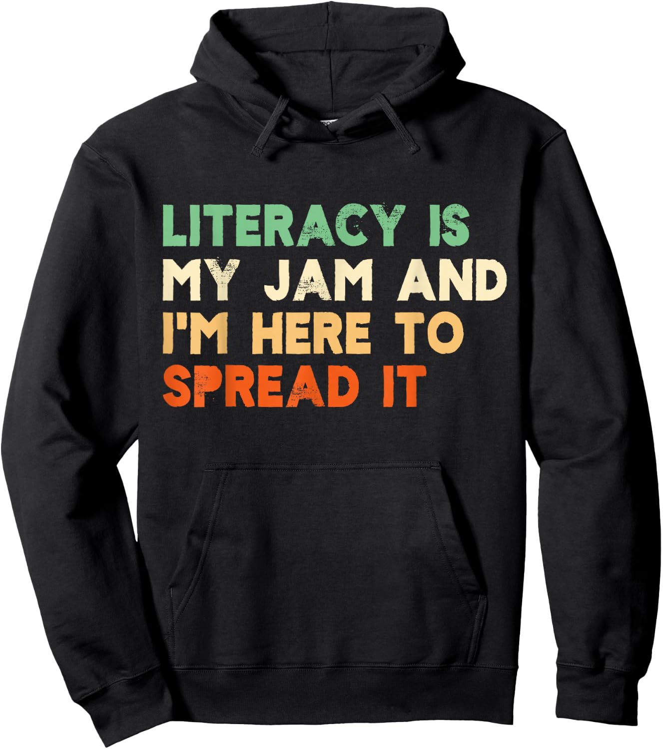 Literacy Is My Jam Book Lover Reading for Teacher Librarians Hoodie - Hoodie | Black