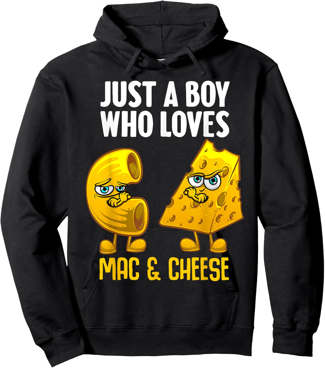 Funny Mac And Cheese Design For Boys Men Macaroni Cheese Hoodie - Hoodie | Black