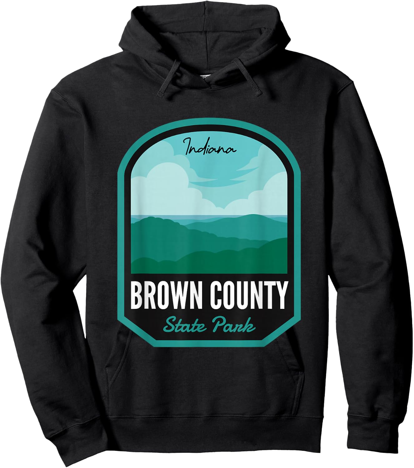 Brown County State Park Indiana Hoodie - Hoodie | Black