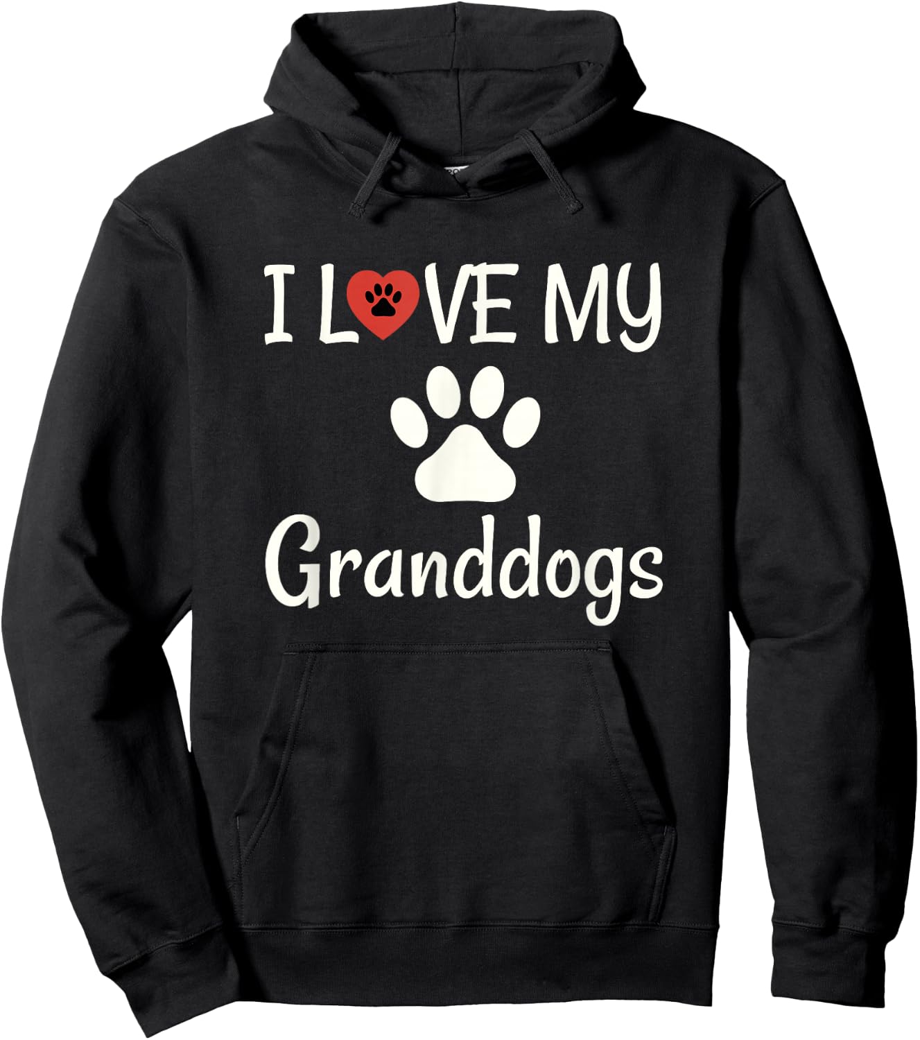 I Love My Granddogs Shirt, Dog Grandma Grandpa Granddog Hoodie - Hoodie | Black