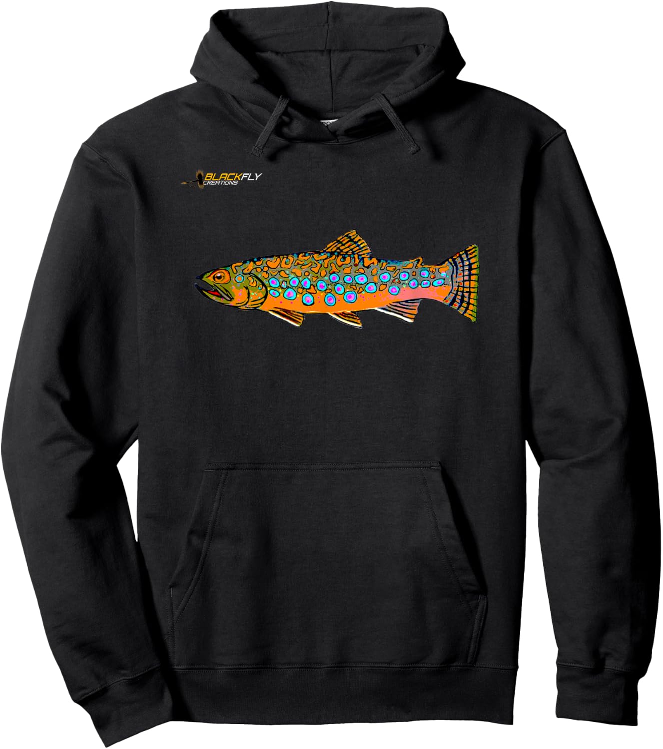 Brook Trout Fishing Shirts & Gear by Black Fly Hoodie - Hoodie | Black