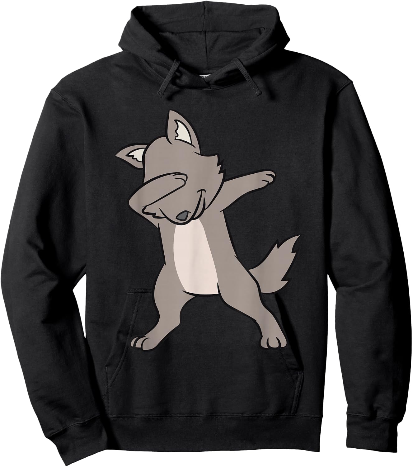 Dabbing Wolf Funny Wolf Lover Cute Wolves Hoodie - Hoodie | Black