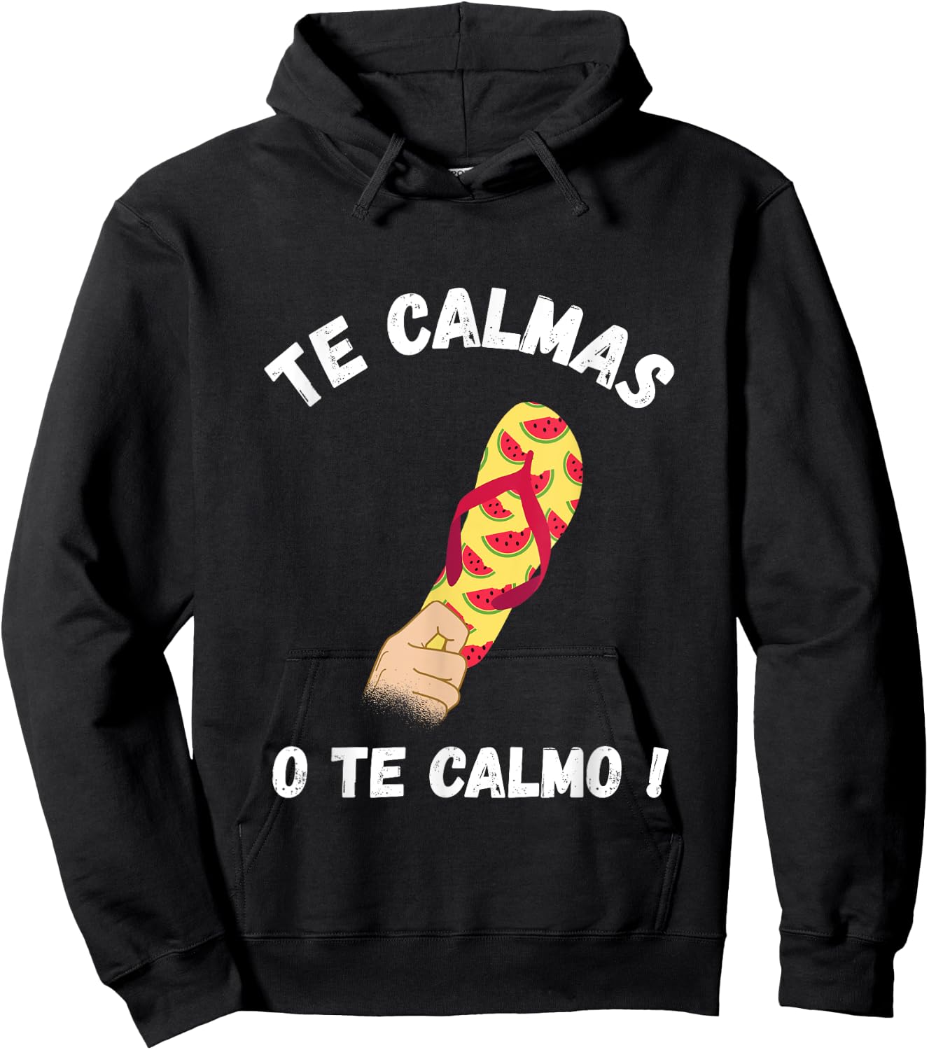 Te Calmas Funny Latina Funny Spanish Te Calmas O Te Calmo Hoodie - Hoodie | Black