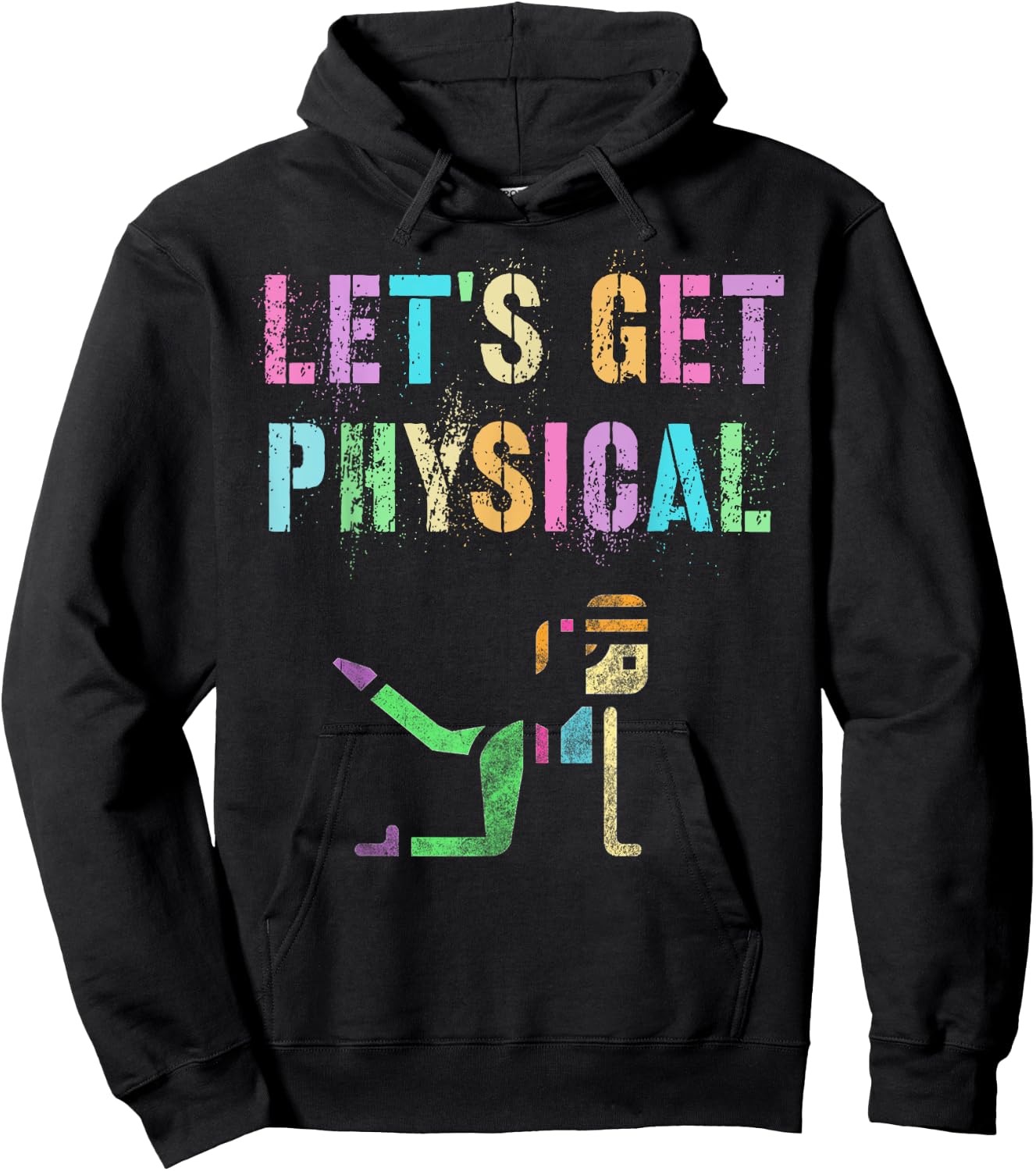 LET'S GET PHYSICAL Wellness Squad Fitness Health Trainer Mom Hoodie - Hoodie | Black