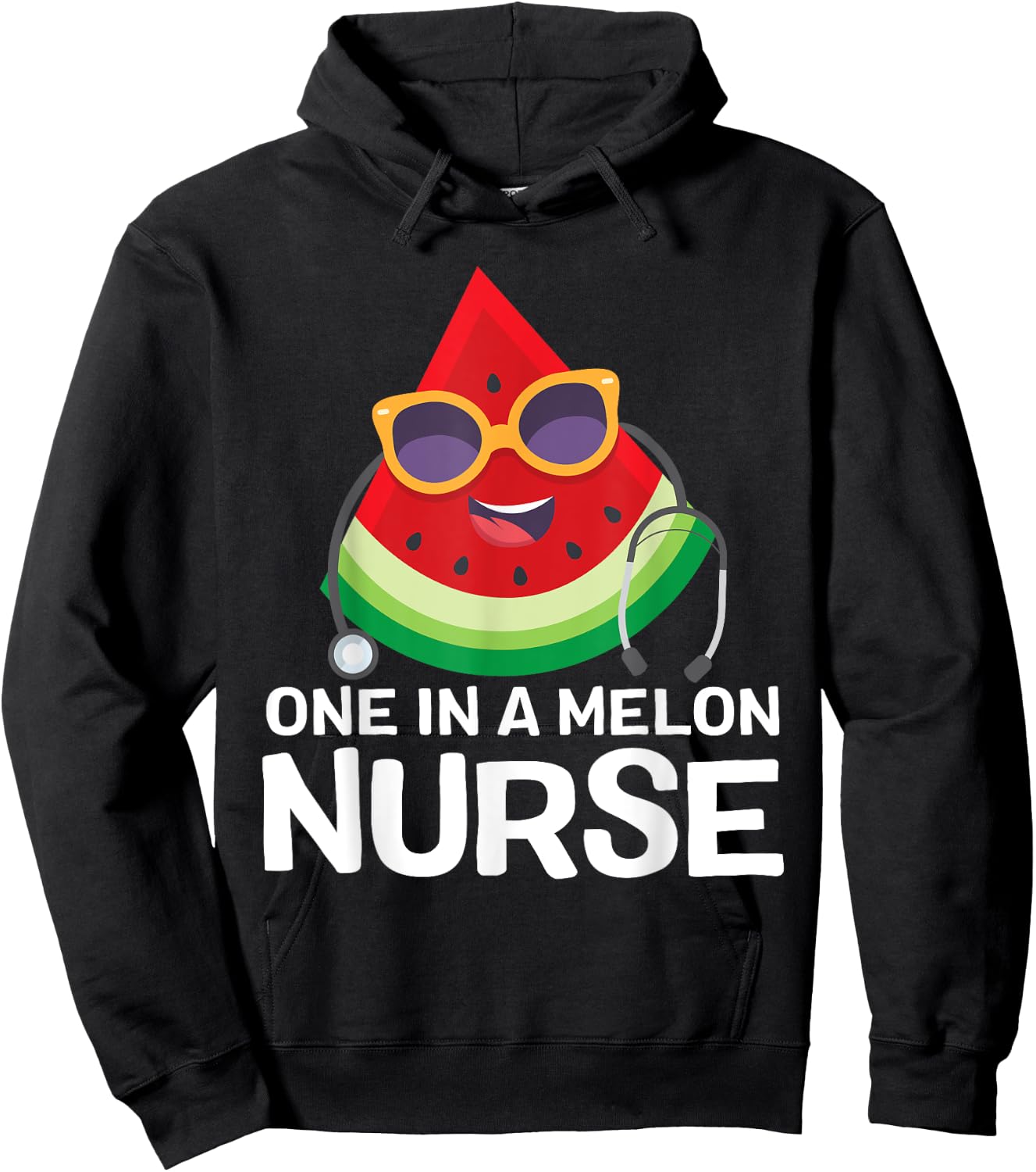 One in a Melon Nurse summer RN Watermelon nursing Women Hoodie - Hoodie | Black
