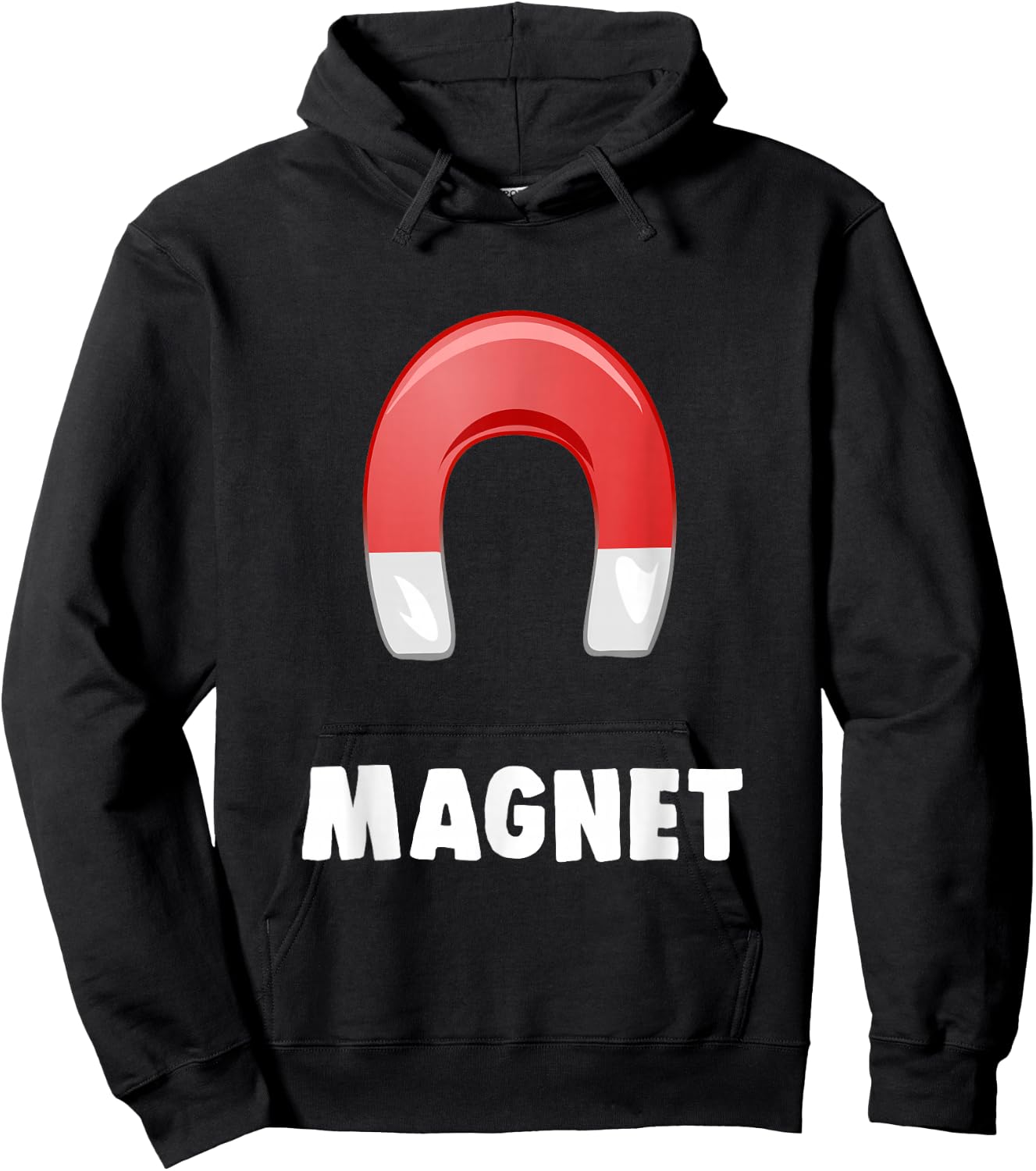 Magnet Matching Halloween Costumes for Couples Hoodie - Hoodie | Black