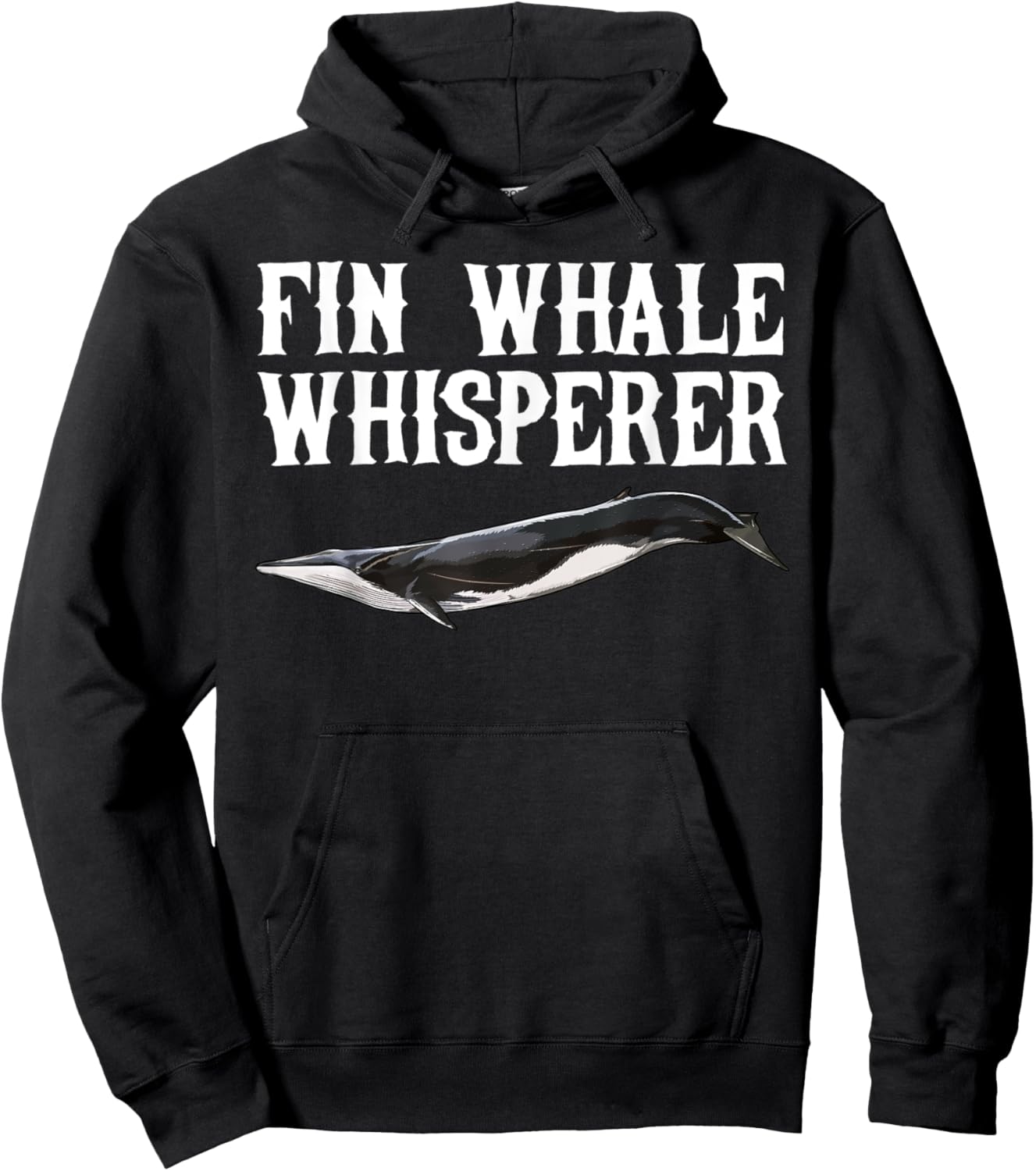 Fin Whale Wisperer Funny Whale Lover Gift Hoodie - Hoodie | Black