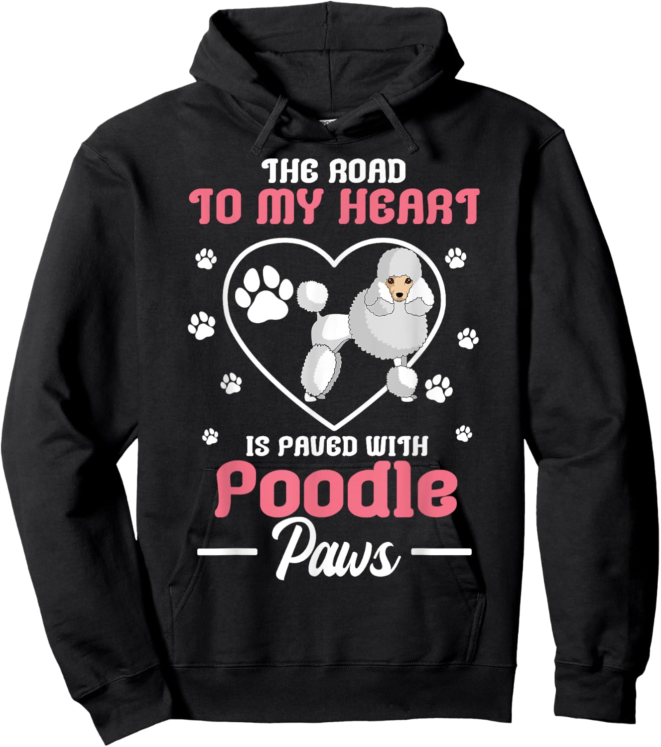 Poodle Paw Dog Owner Breeders Pet Water Retriever Lover Hoodie - Hoodie | Black
