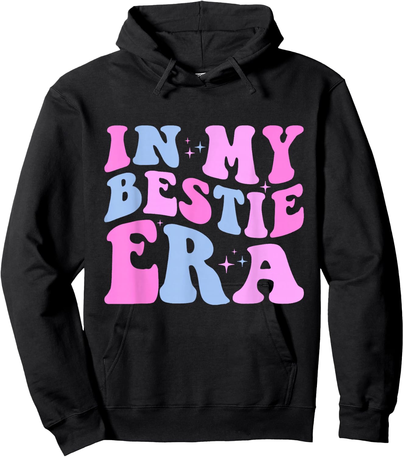 Retro In My Bestie Era Hoodie - Hoodie | Black