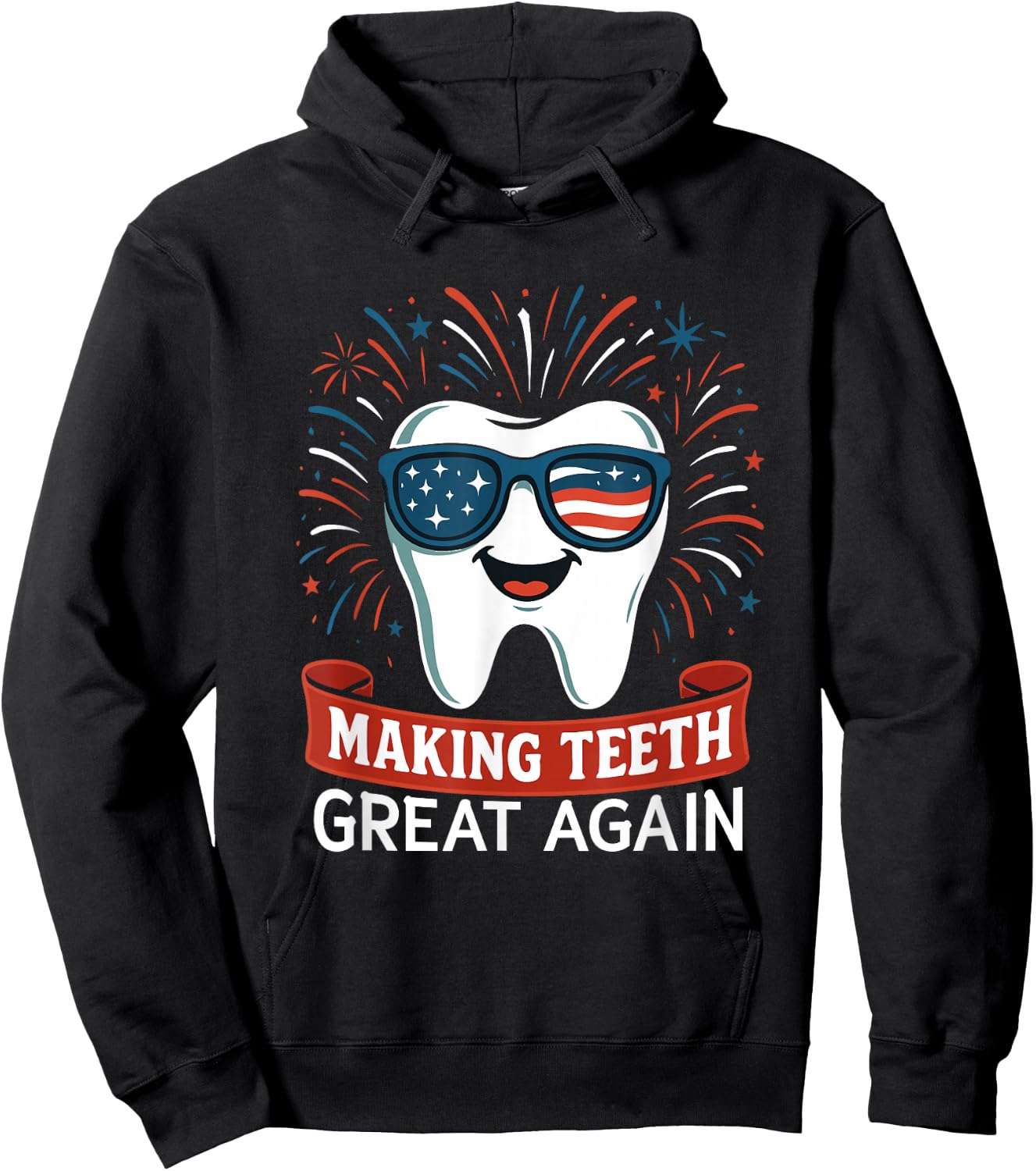 America Oral Health Dental Dentist Hoodie - Hoodie | Black
