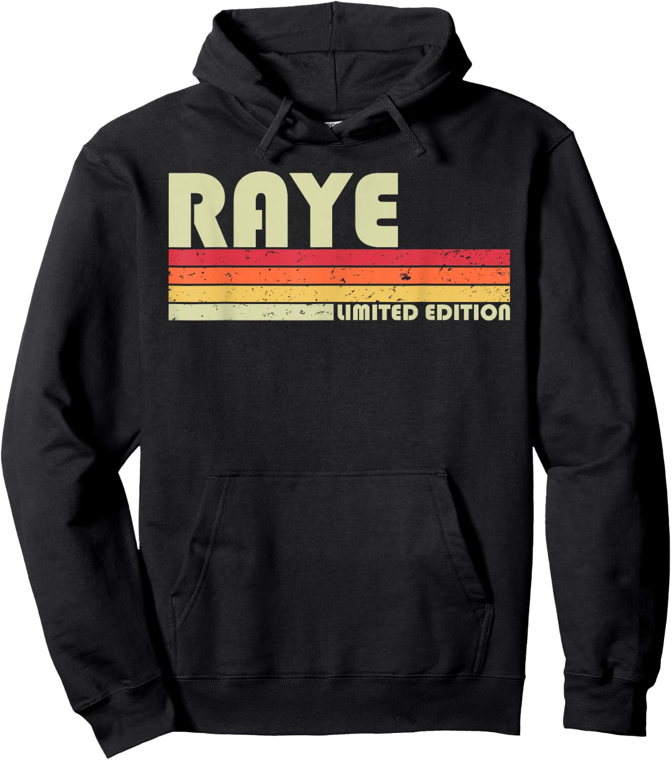 RAYE Name Personalized Retro Vintage 80s 90s Birthday Hoodie - Hoodie | Black