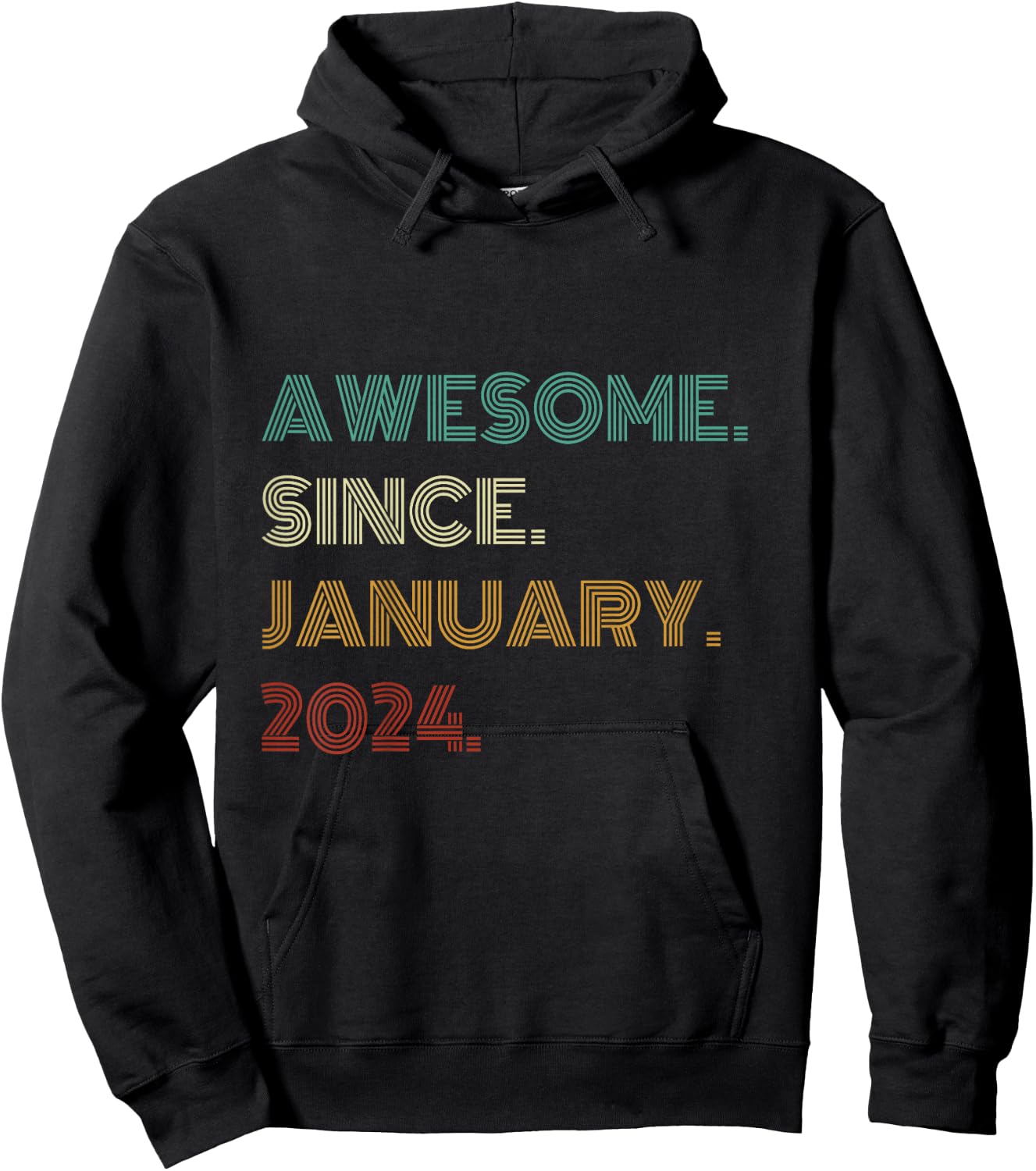 Kids 2 Years Old Awesome Since January 2024 2nd Birthday Hoodie - Hoodie | Black