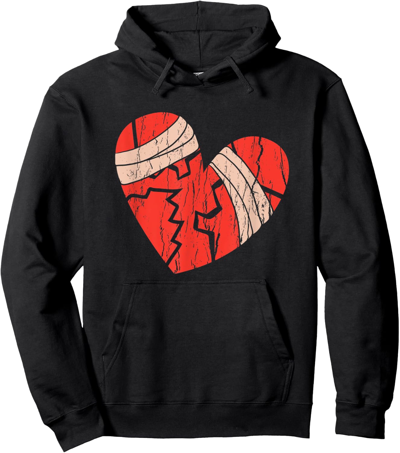 Broken Hearts Clothing Gift Women Valentine Day Hoodie - Hoodie | Black