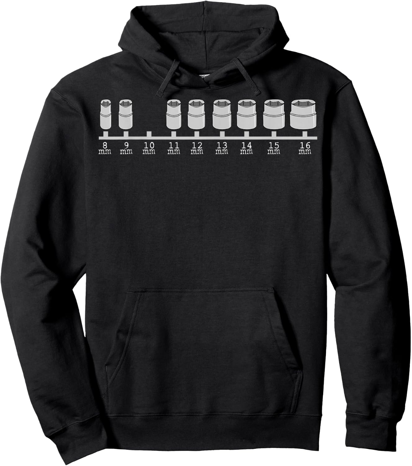 Mechanic Tuner Car Mechanic 10 mm Key Hoodie - Hoodie | Black