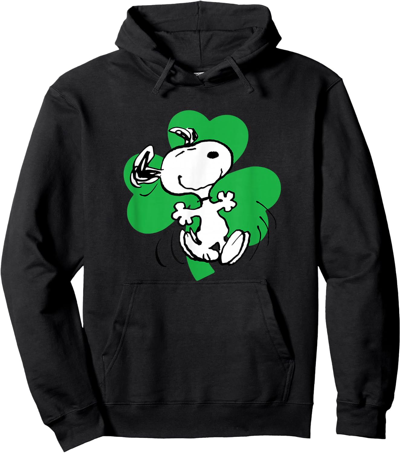 Peanuts - St.Patricks - Dancing Snoopy Shamrock Hoodie - Hoodie | Black