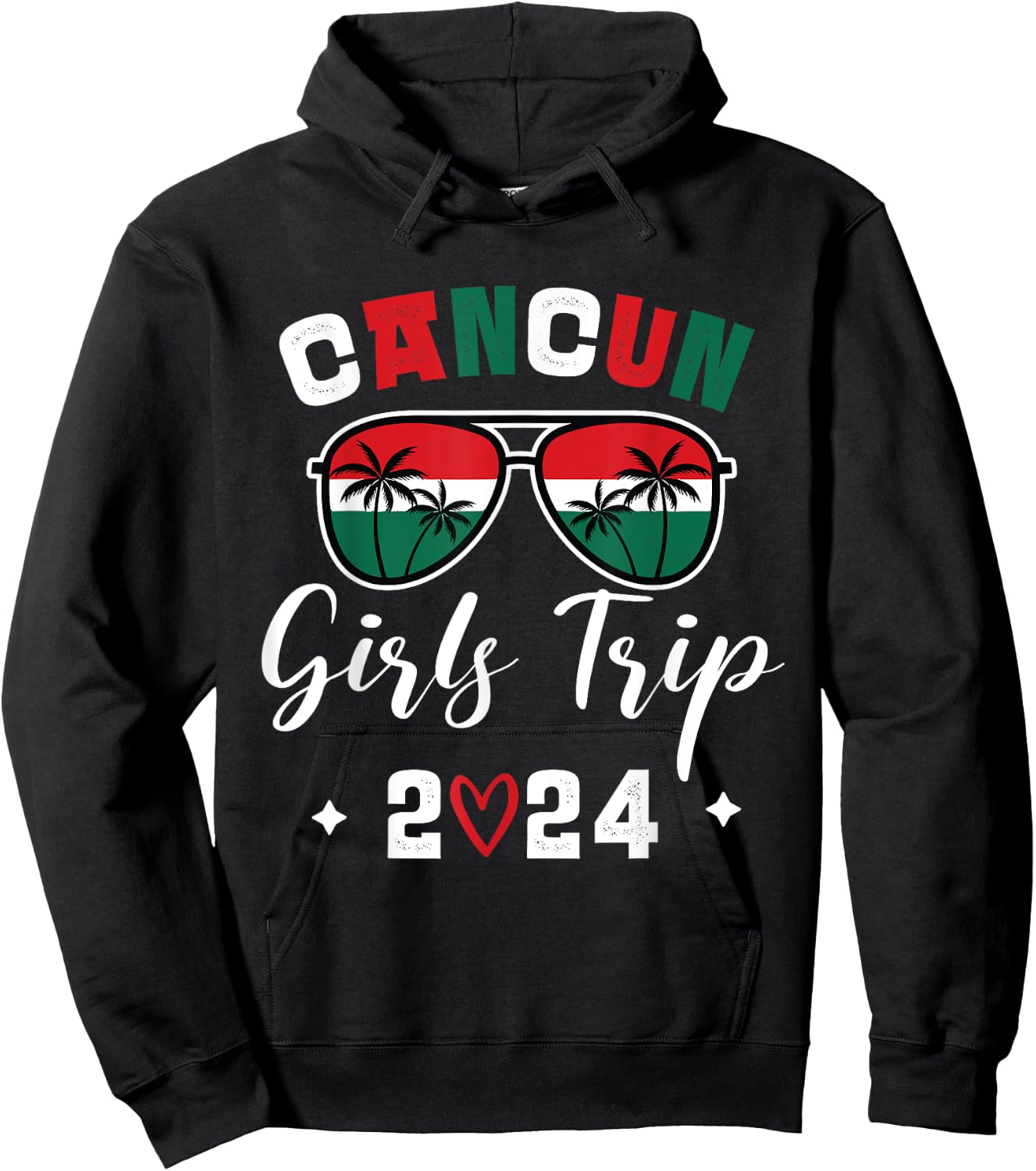Girls Trip Cancun Mexico 2024 Matching Hoodie - Hoodie | Black