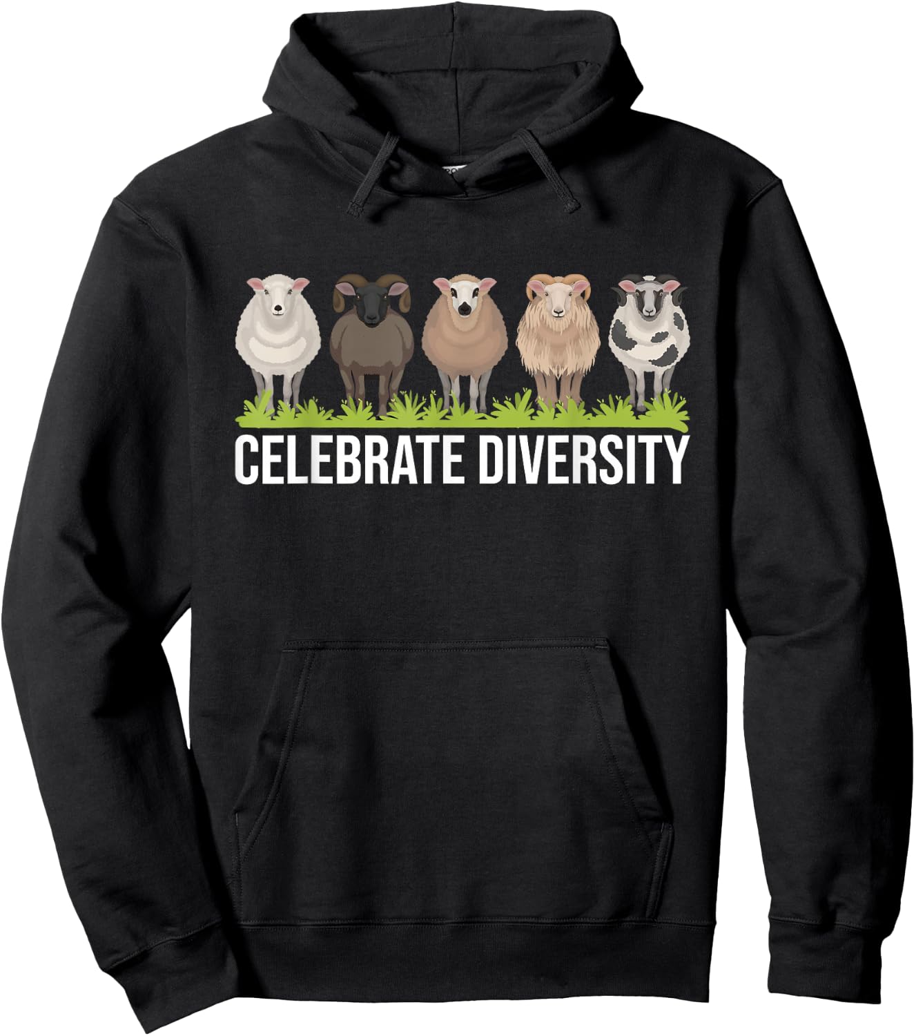 Celebrate Diversity - Sheep Whisperer Herder Farmer Hoodie - Hoodie | Black
