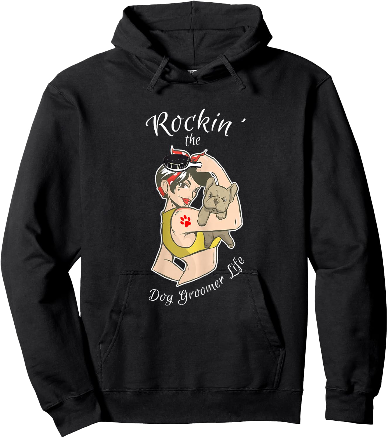Dog Groomer Shirt Funny Cool Dog Groomer Gift Dog Grooming Hoodie - Hoodie | Black