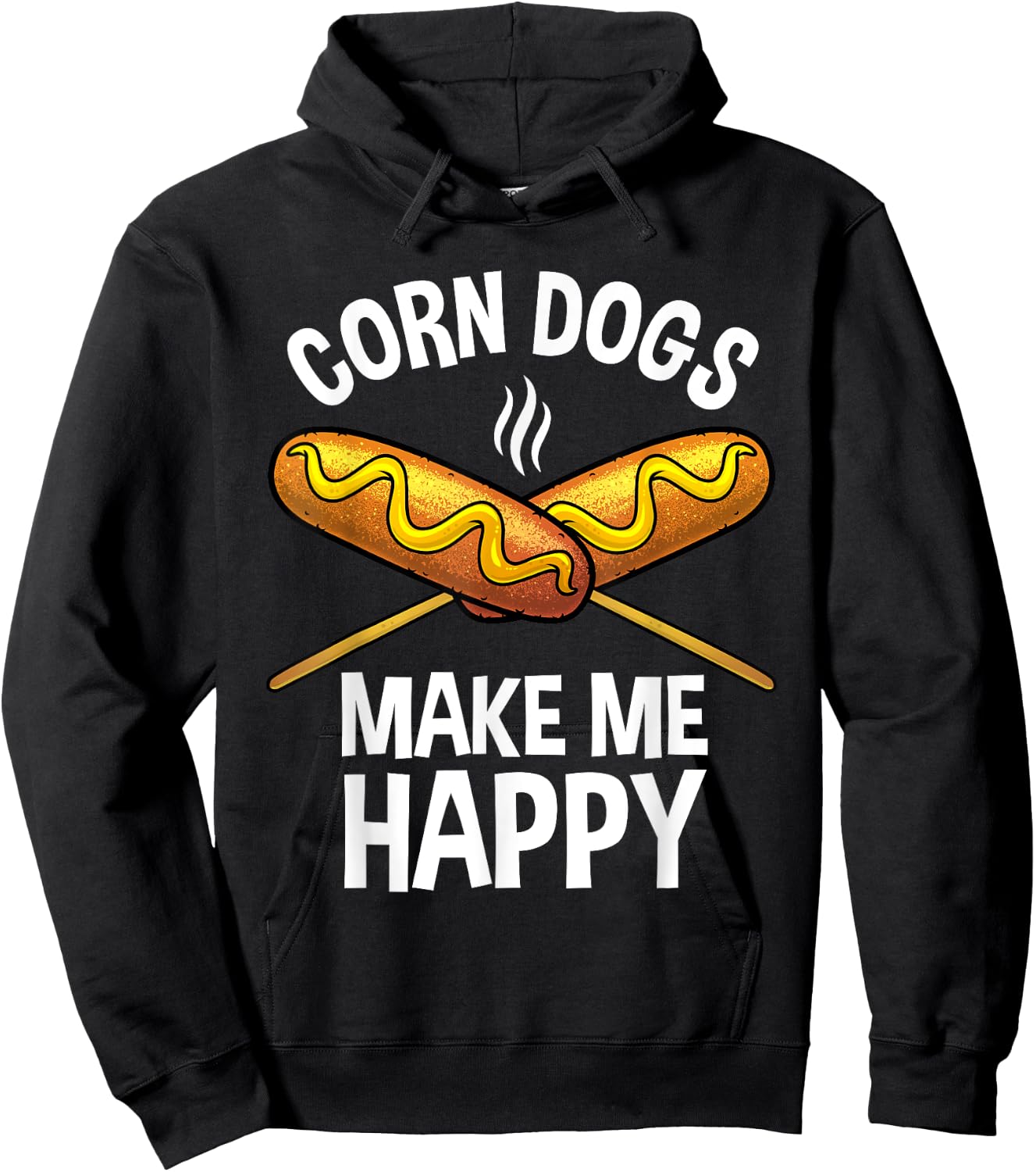 Funny Corn Dog Women Kids Corn Dog Hot Dog Lovers Hoodie - Hoodie | Black