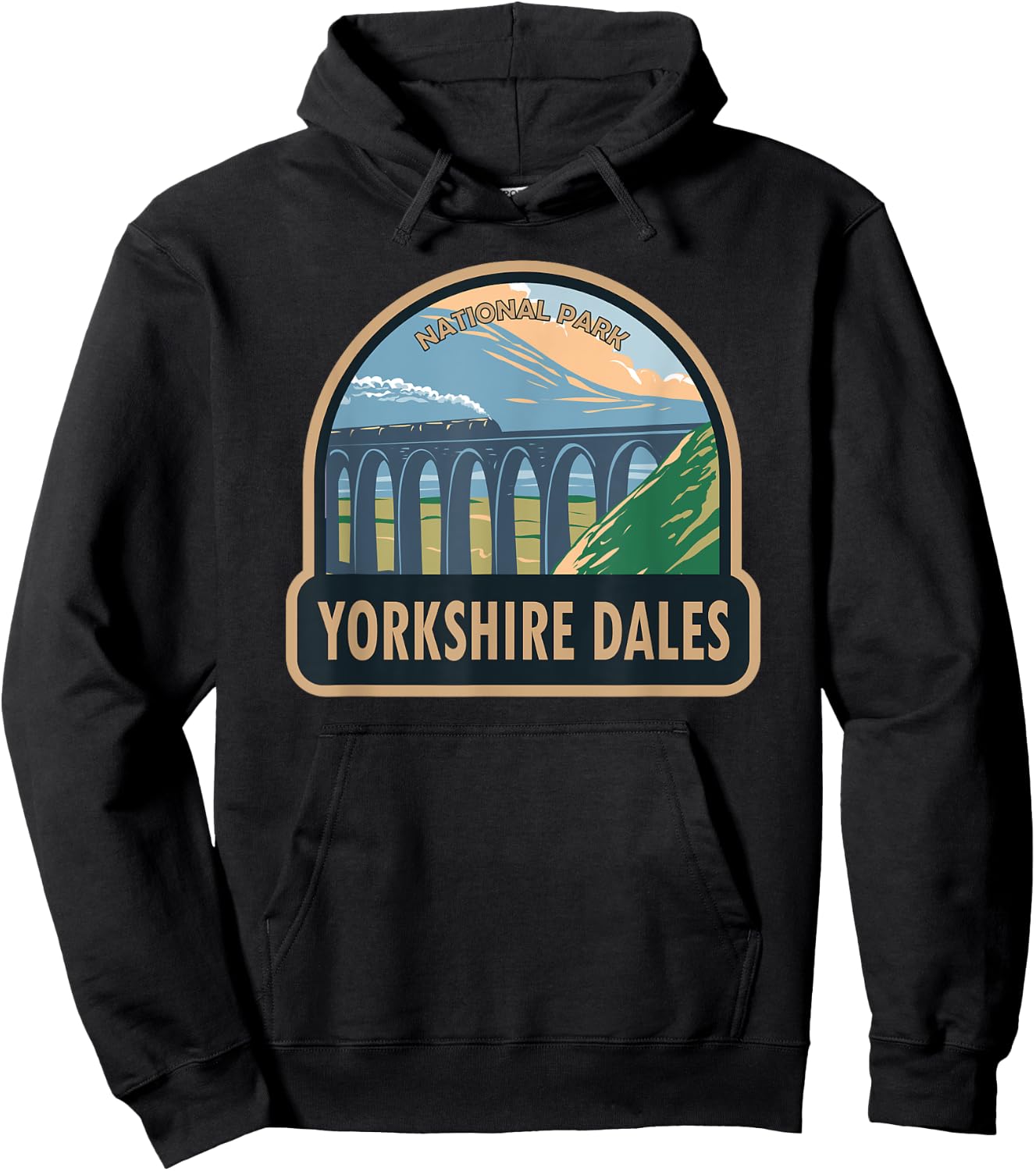 Yorkshire Dales National Park England Vintage Hoodie - Hoodie | Black
