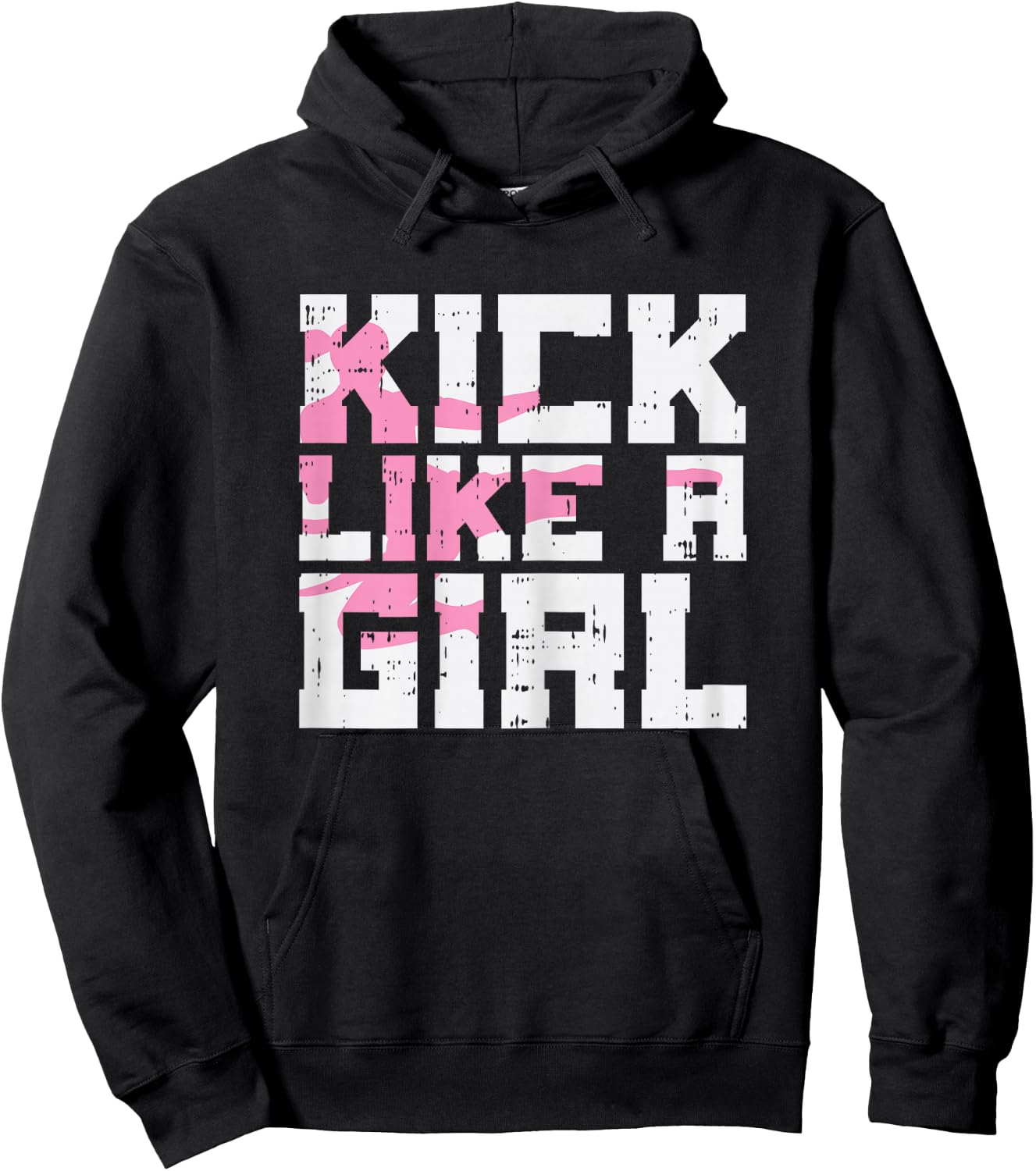 Kick Like Girl Karate Taekwondo Kung Fu Martial Arts Gift Hoodie - Hoodie | Black