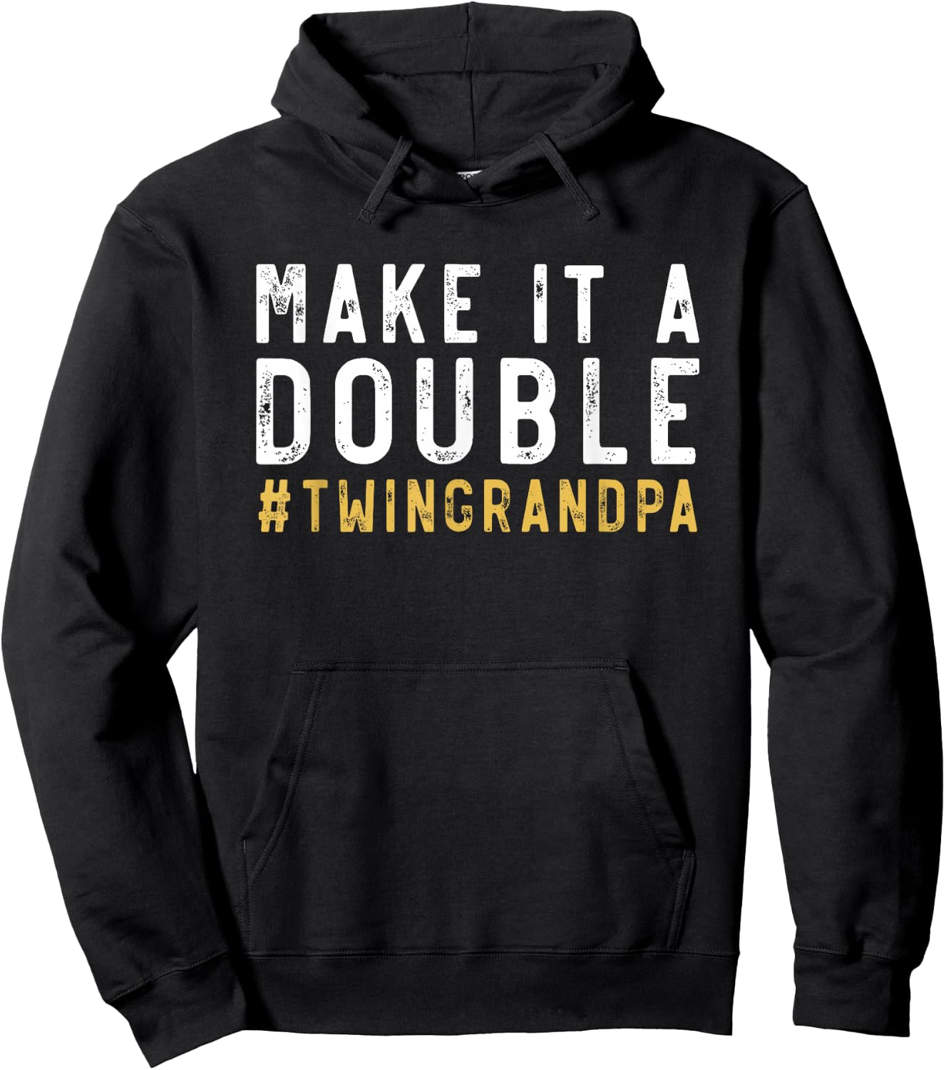 Make It A Double Twin Grandpa of Twins Grandfather Twin Hoodie - Hoodie | Black