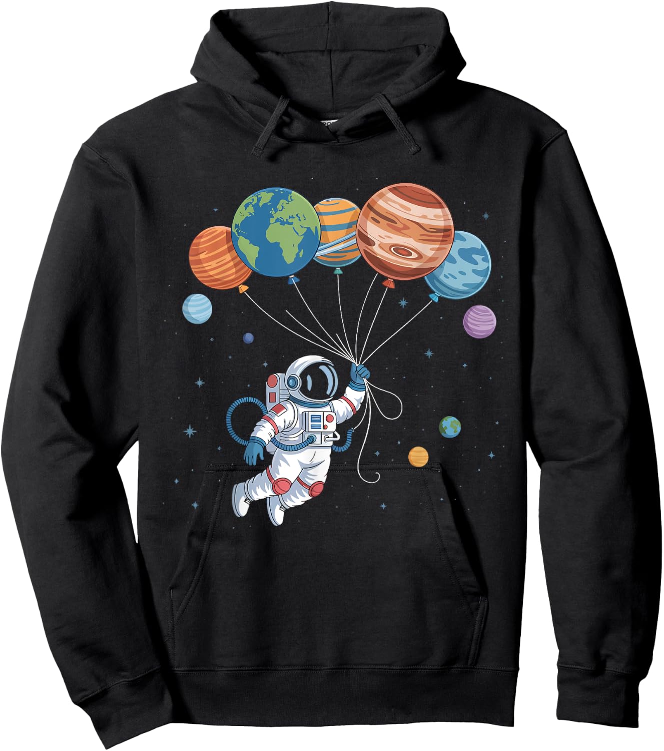 Planet Astronaut Space Science Moon Design Hoodie - Hoodie | Black