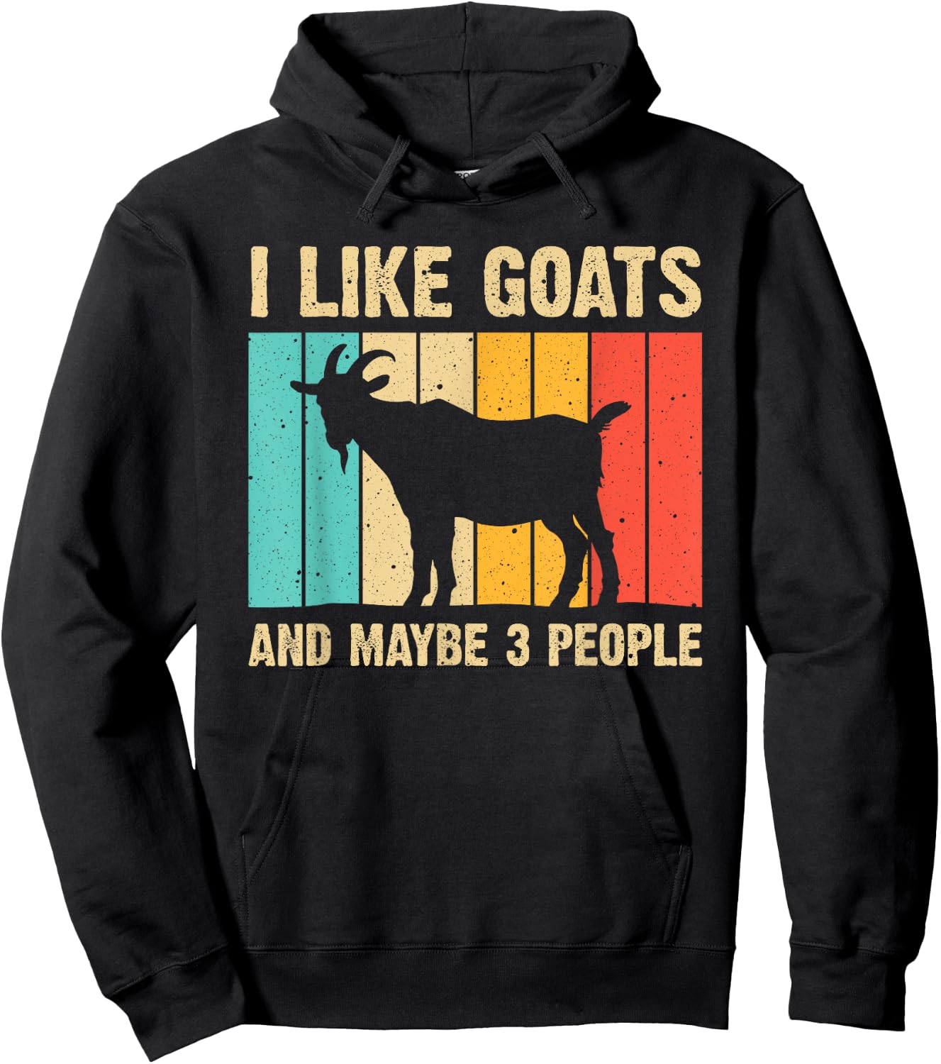 Funny Goat Art Women Kids Farming Goat Lover Stuff Hoodie - Hoodie | Black