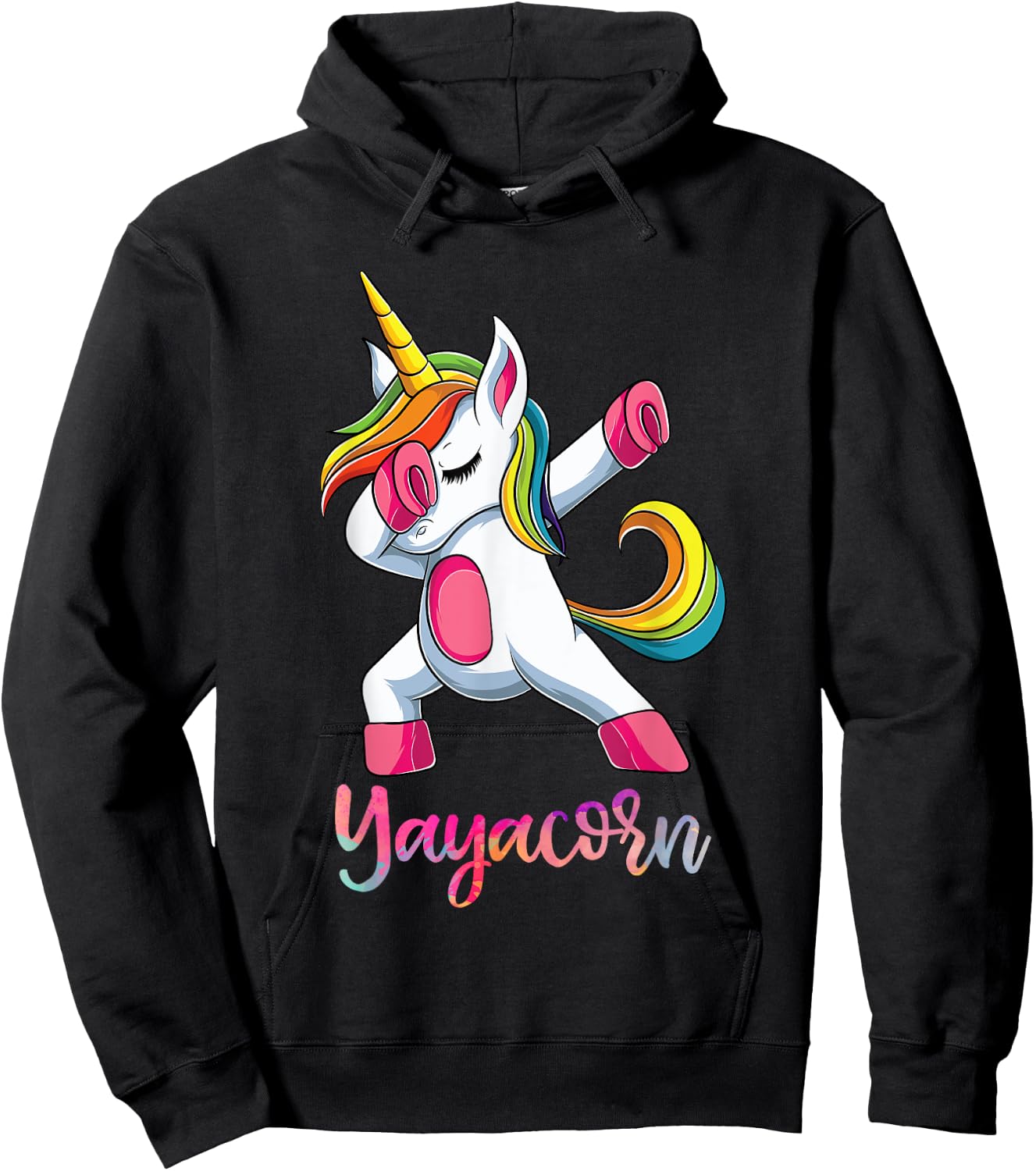 Yayacorn Yaya Unicorn Shirt, Mothers Day Greek Grandma Hoodie - Hoodie | Black