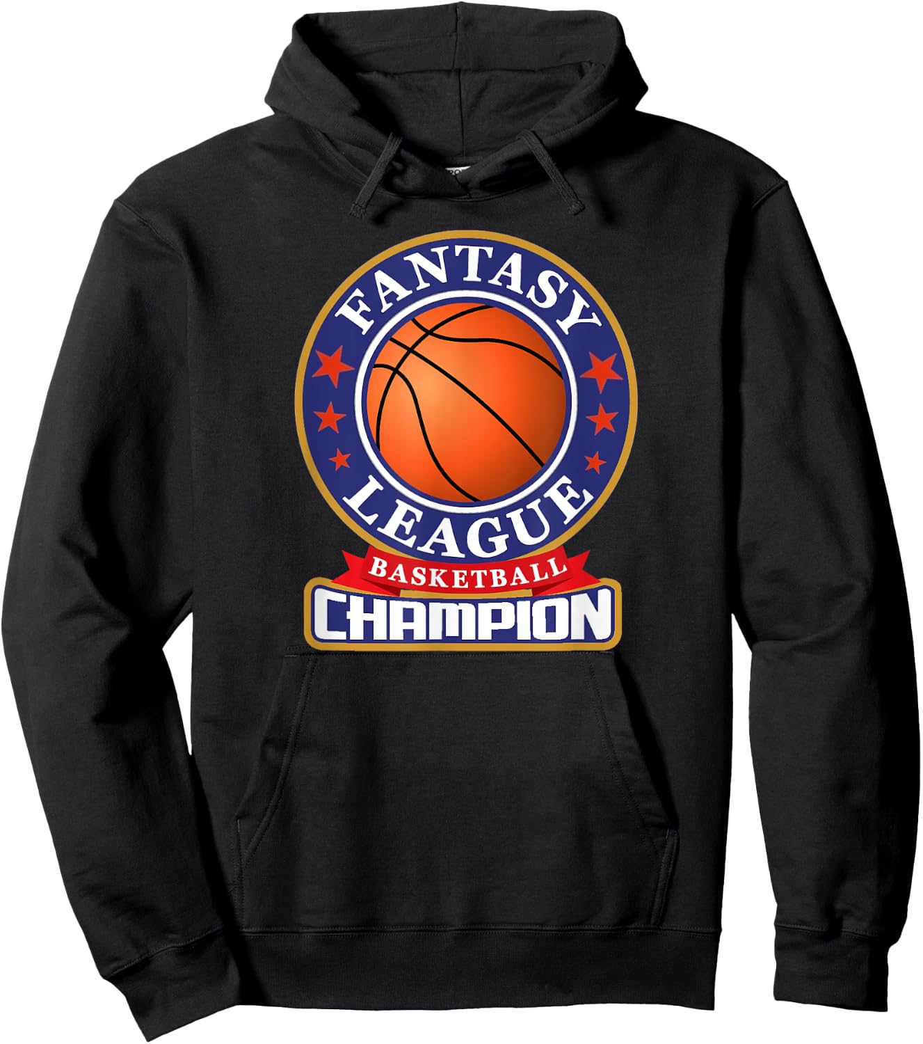 Fantasy Basketball League Champion Victory Trophy Hoodie - Hoodie | Black