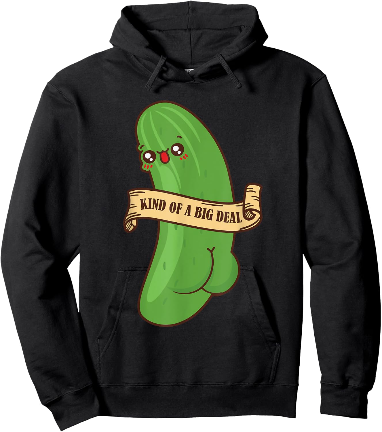 Funny Adult Christmas Pickle Kind Of A Big Deal Hoodie - Hoodie | Black