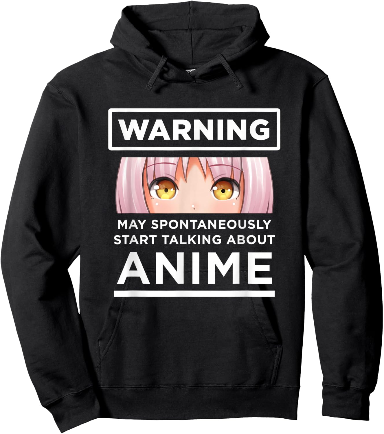 Warning May Spontaneously Start Talking About Anime Hoodie - Hoodie | Black