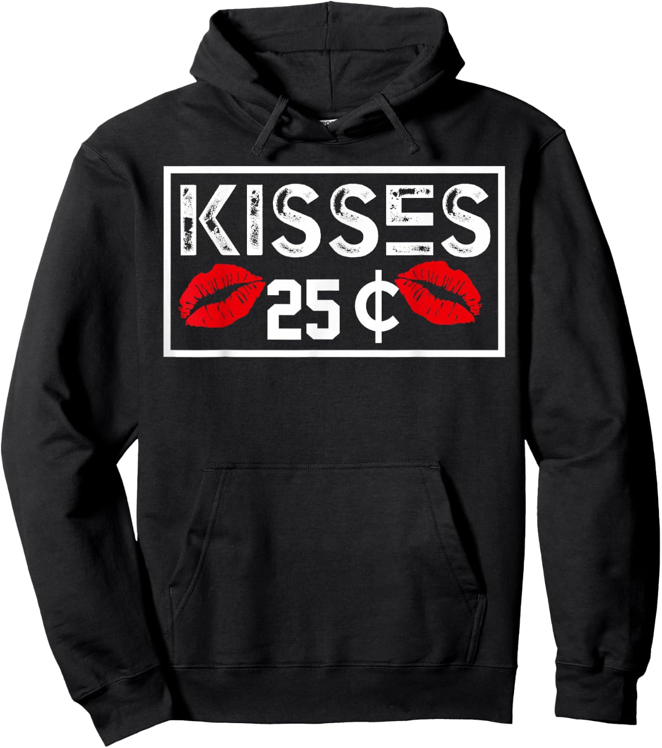 Kisses 25 cents Funny Valentines Day Gift boys girls Hoodie - Hoodie | Black