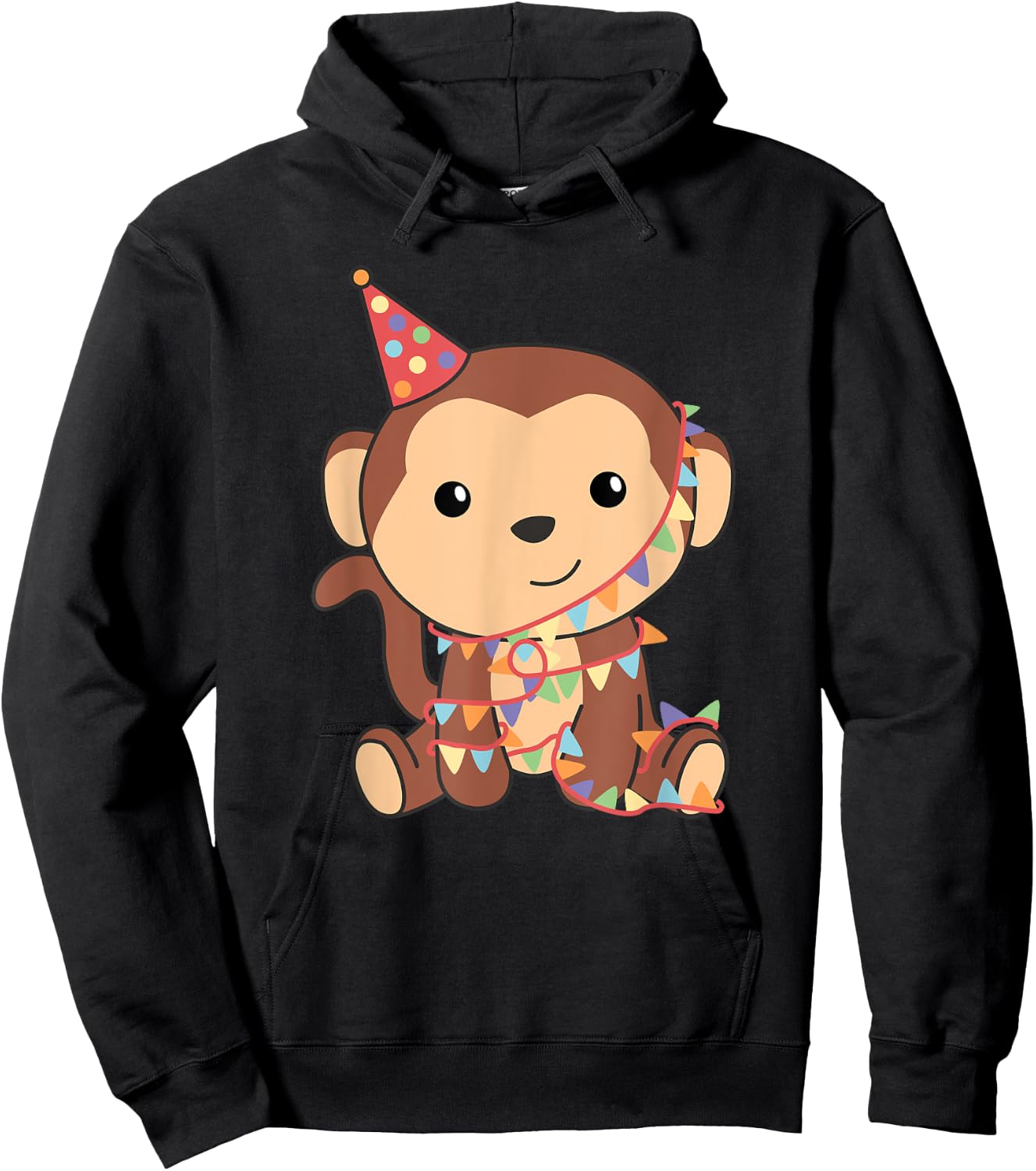 Birthday Monkey for Kids A Birthday Monkey Hoodie - Hoodie | Black