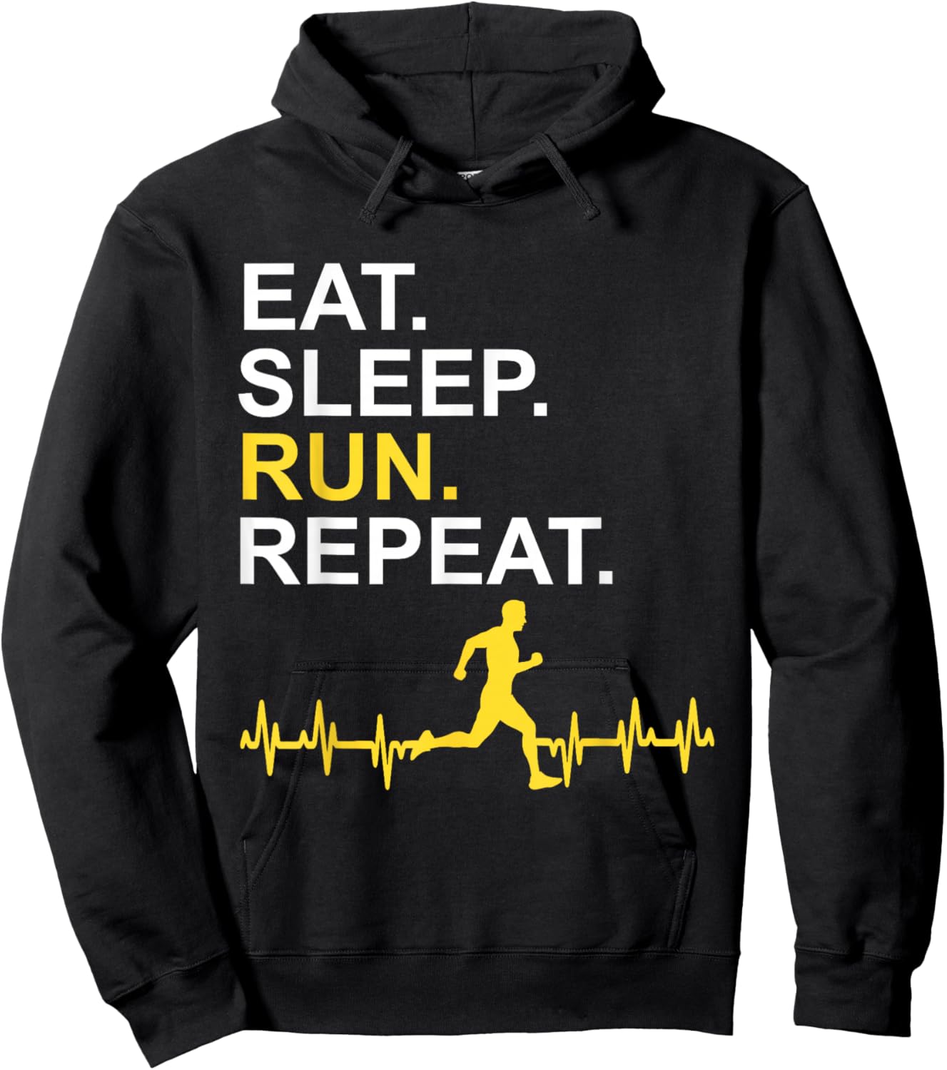 Eat Sleep Run Repeat Hoodie - Hoodie | Black