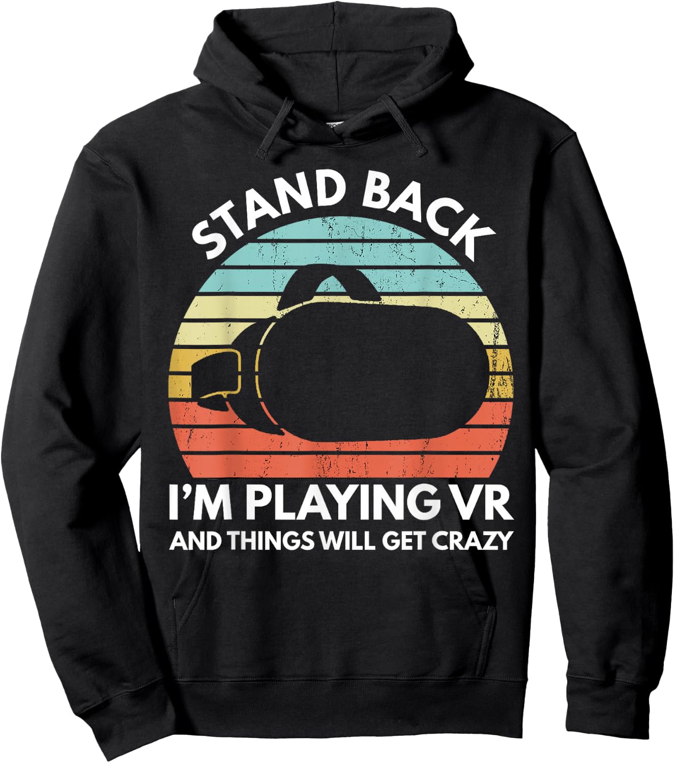 Virtual Reality Athlete Funny VR Gamer Saying Hoodie - Hoodie | Black