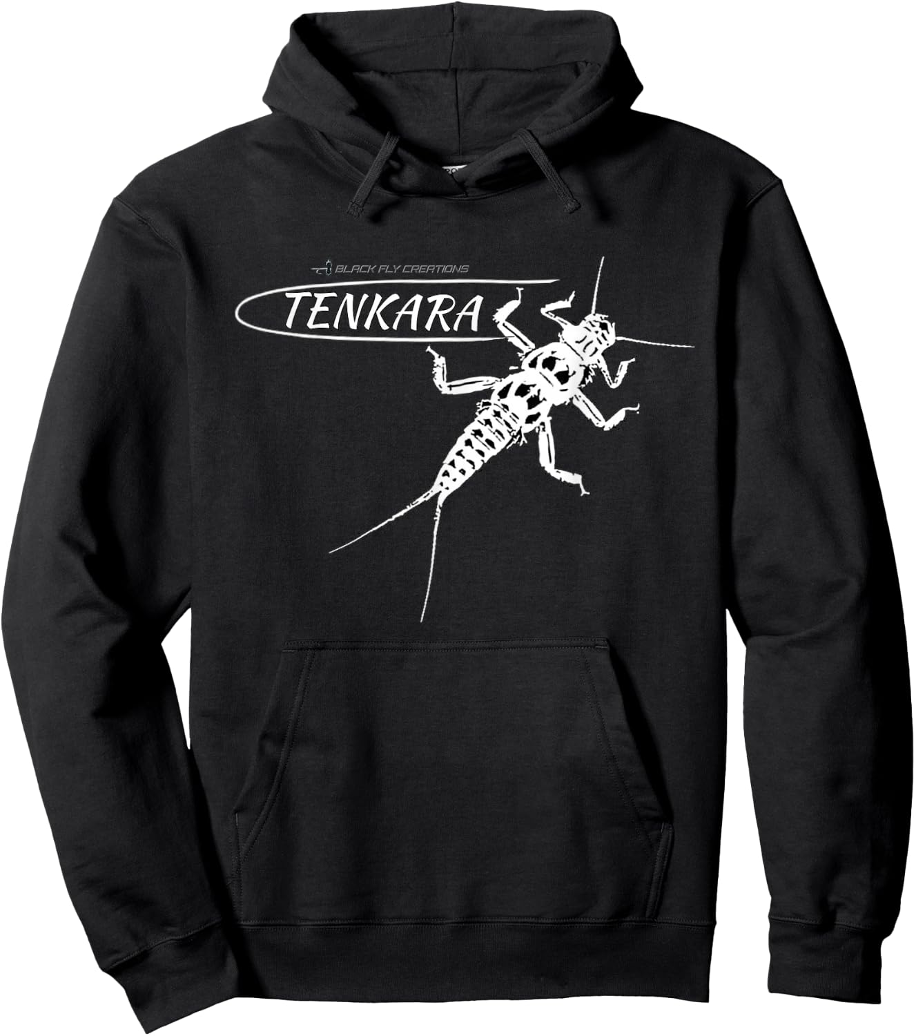 Black Fly Tenkara Fly Fishing Stonefly Hoodie - Hoodie | Black