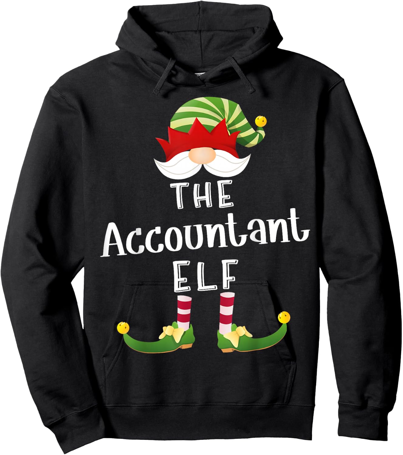 Accountant Elf Group Christmas Funny Pajama Party Hoodie - Hoodie | Black