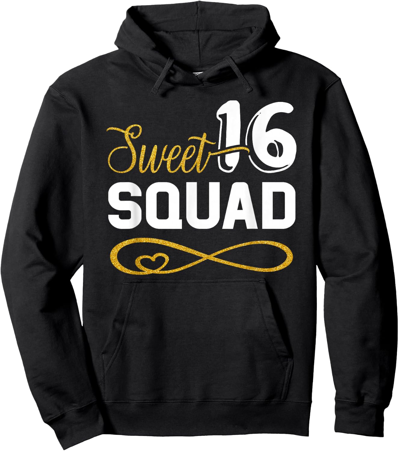 Sweet 16 Squad 16th Birthday B-Day Team Party Teenager Girl Hoodie - Hoodie | Black