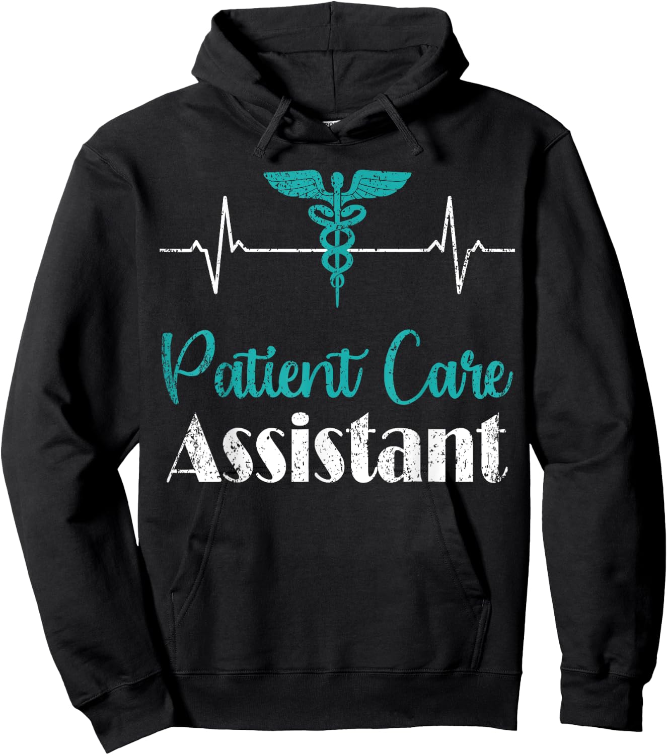 PCA Patient Care Assistant Heartbeat Nurse Week Medical Hoodie - Hoodie | Black