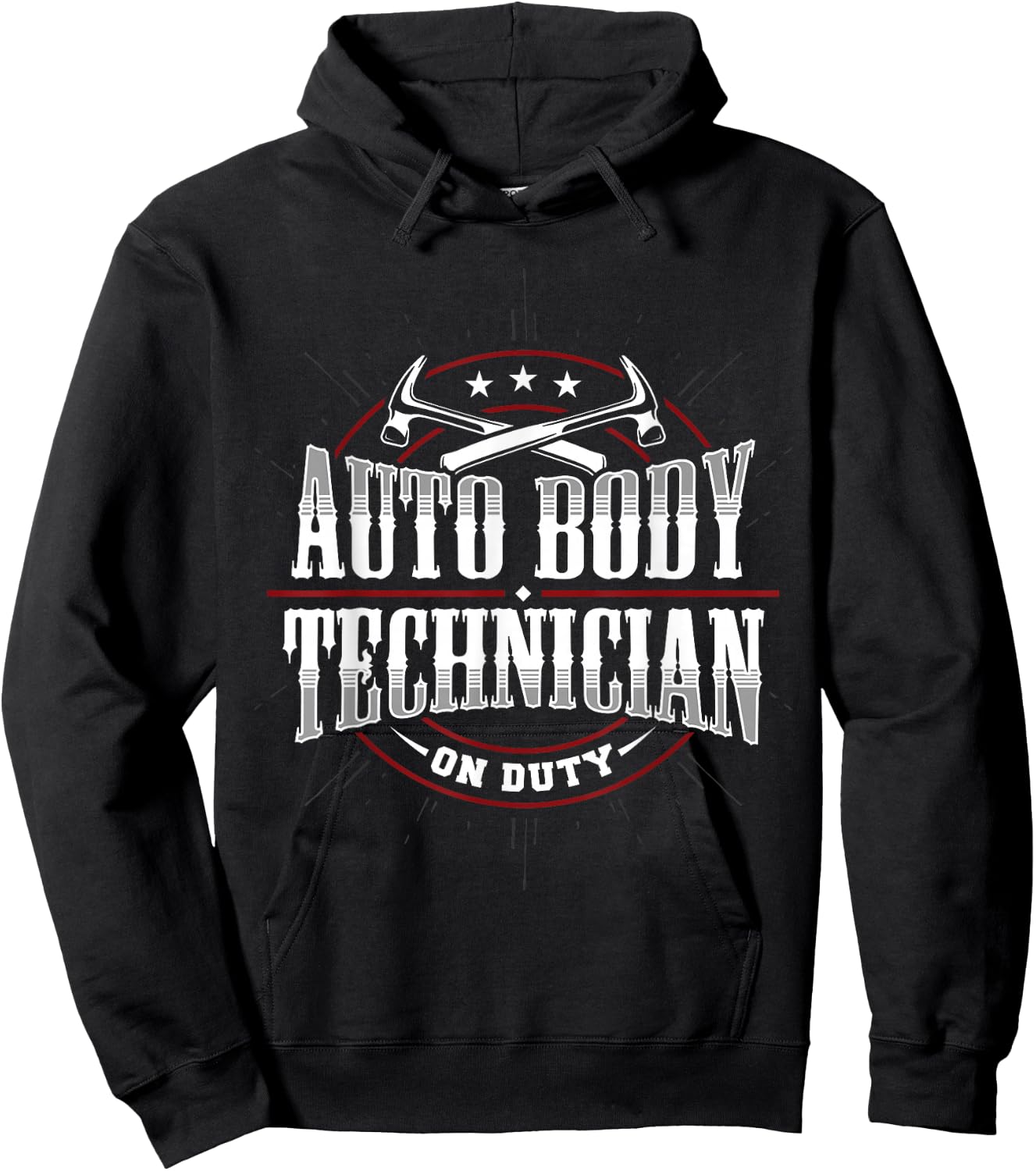 Auto Body Technician On Duty Painter Repair Funny Apparel Hoodie - Hoodie | Black
