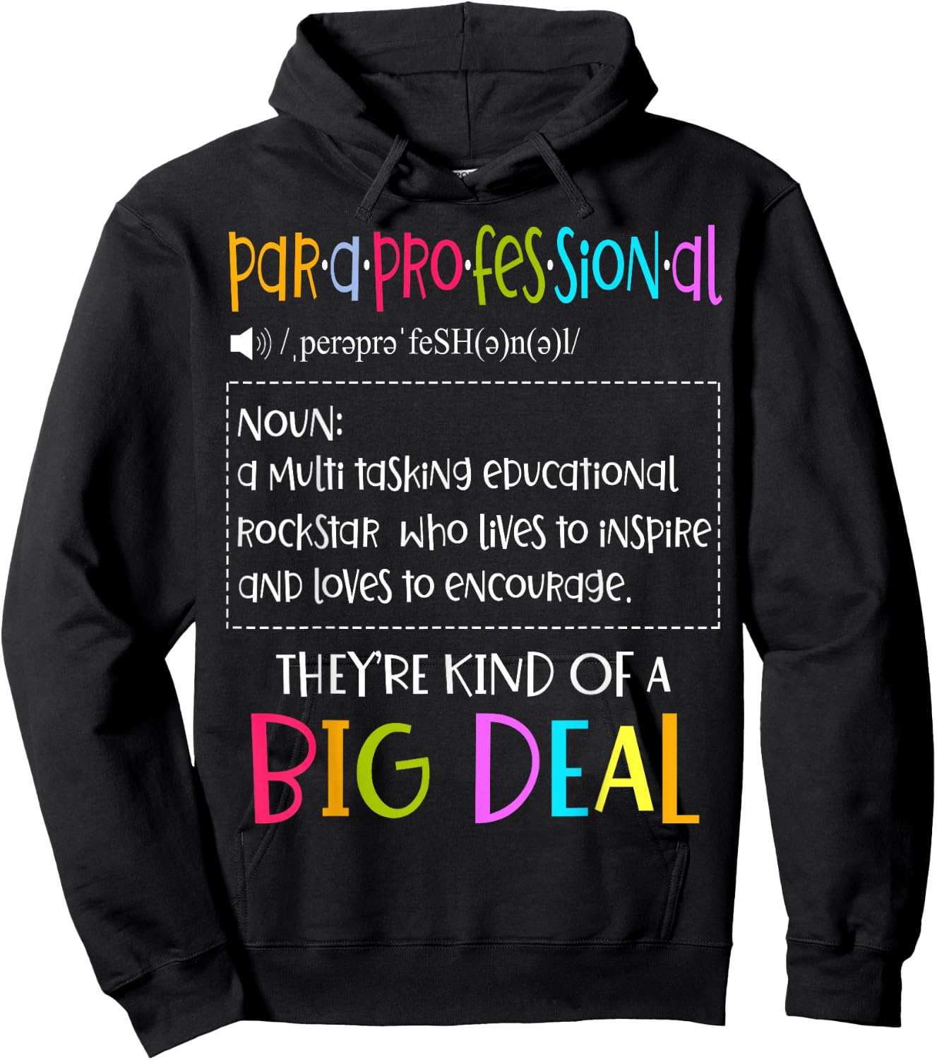 Para Professional Elementary School Lesson Teachers Hoodie - Hoodie | Black