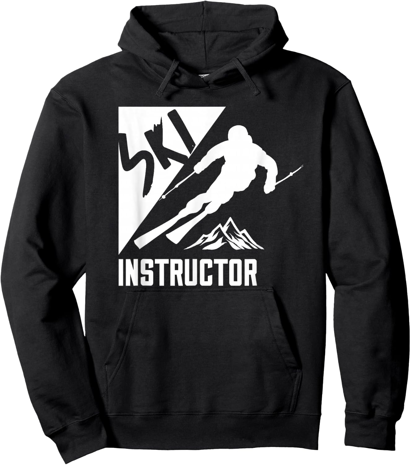 Ski Instructor Coach Skiing Skier Hoodie - Hoodie | Black