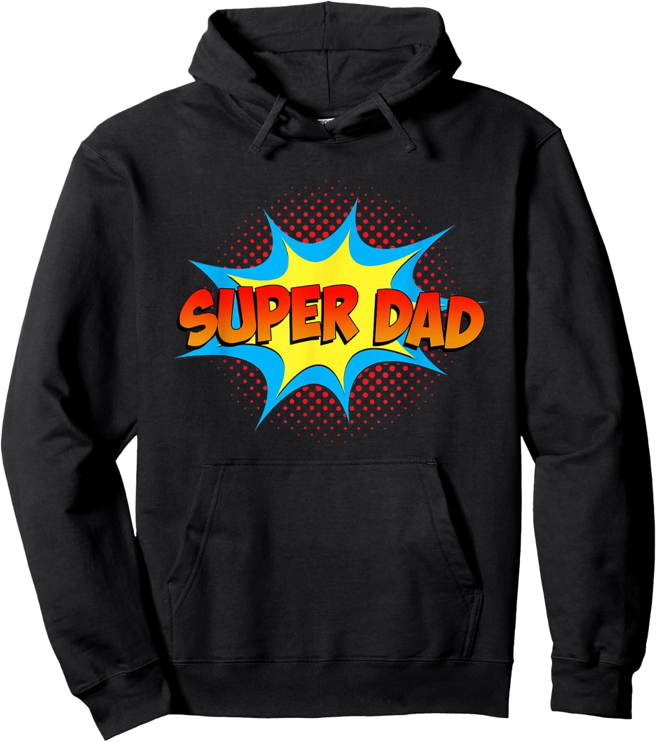 Super Dad Family Matching Superhero Comics Set Fathers Day Hoodie - Hoodie | Black